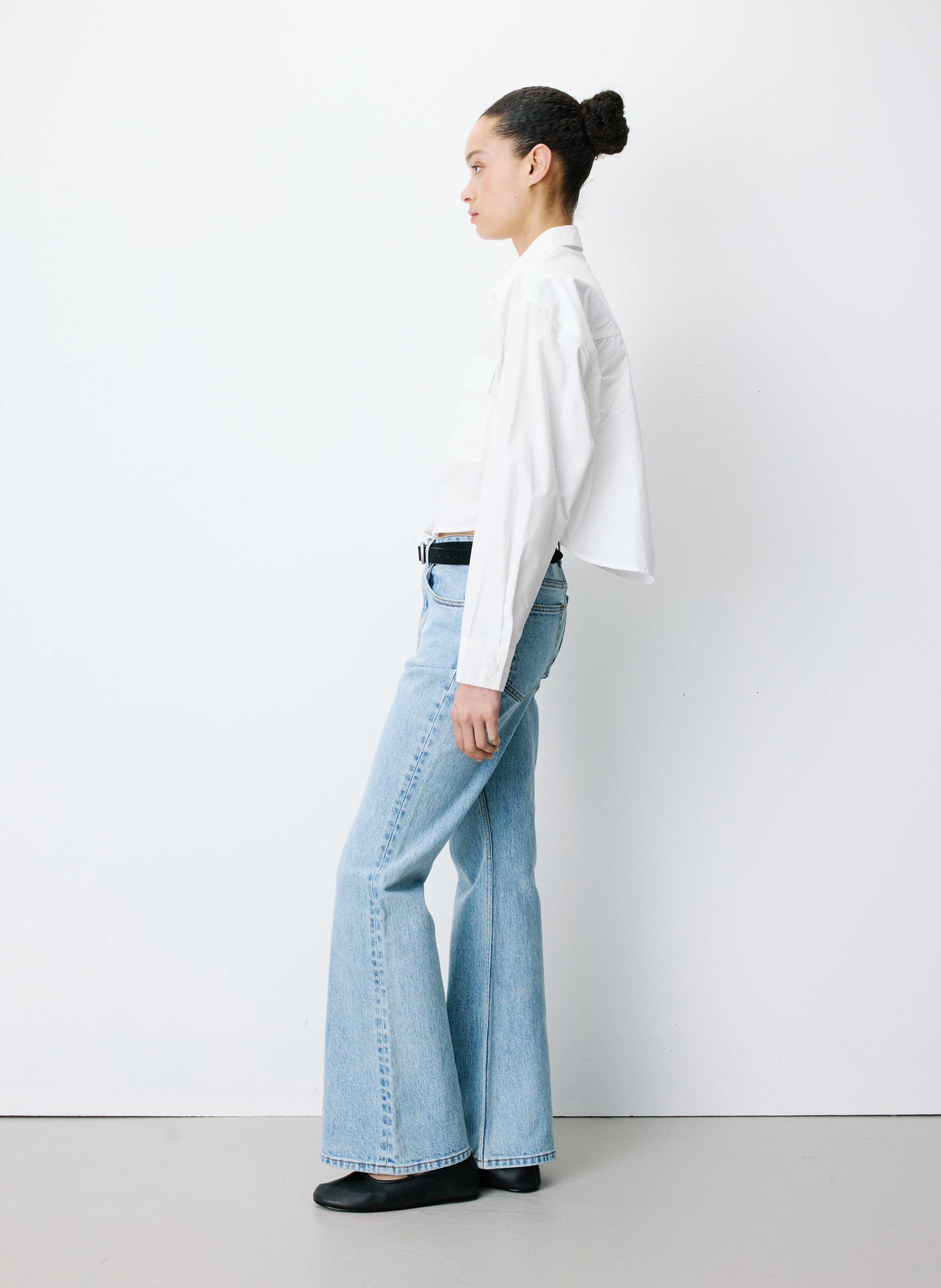Chemise oversize col classique en coton GRACE ET MILA Blanc