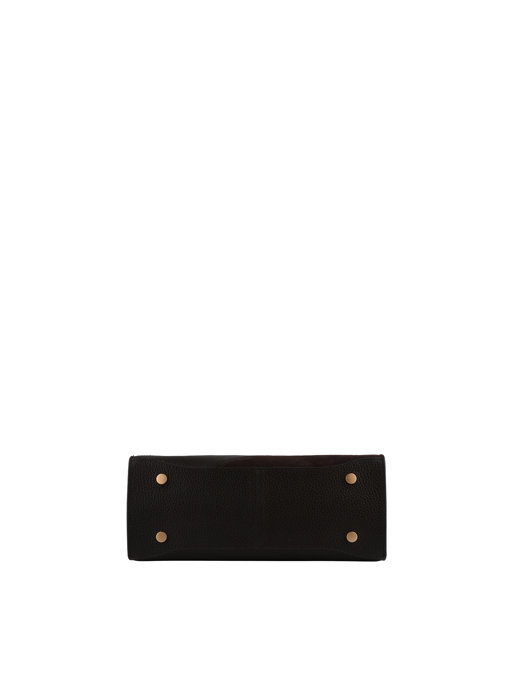 Cowhide leather handbag with a suede-effect finish POURCHET Multicolored