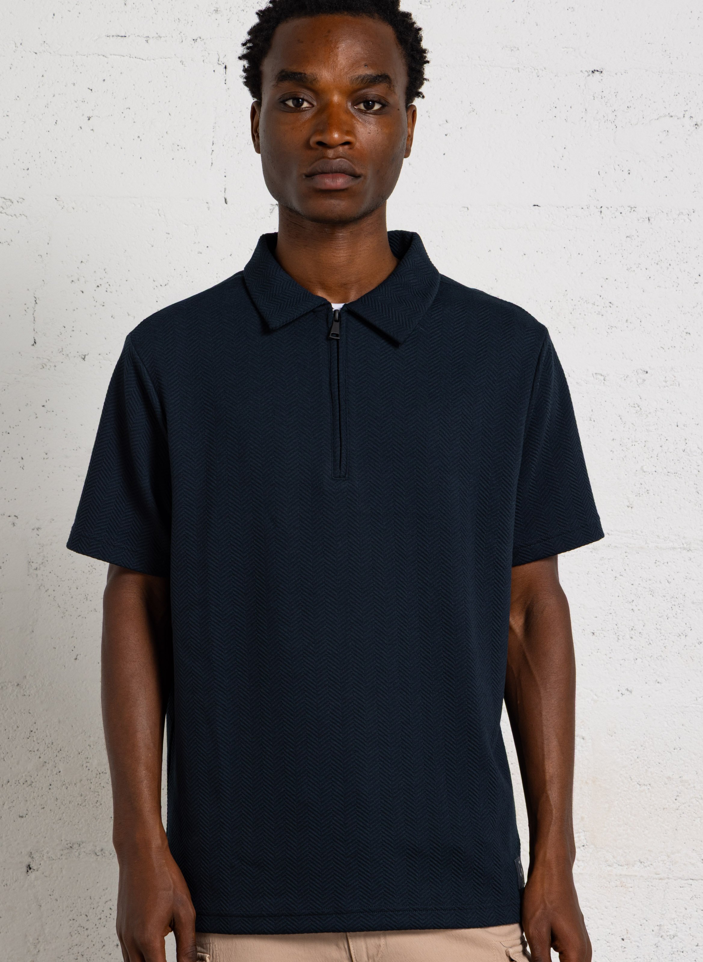 Polo droit manches courtes LE TEMPS DES CERISES Bleu