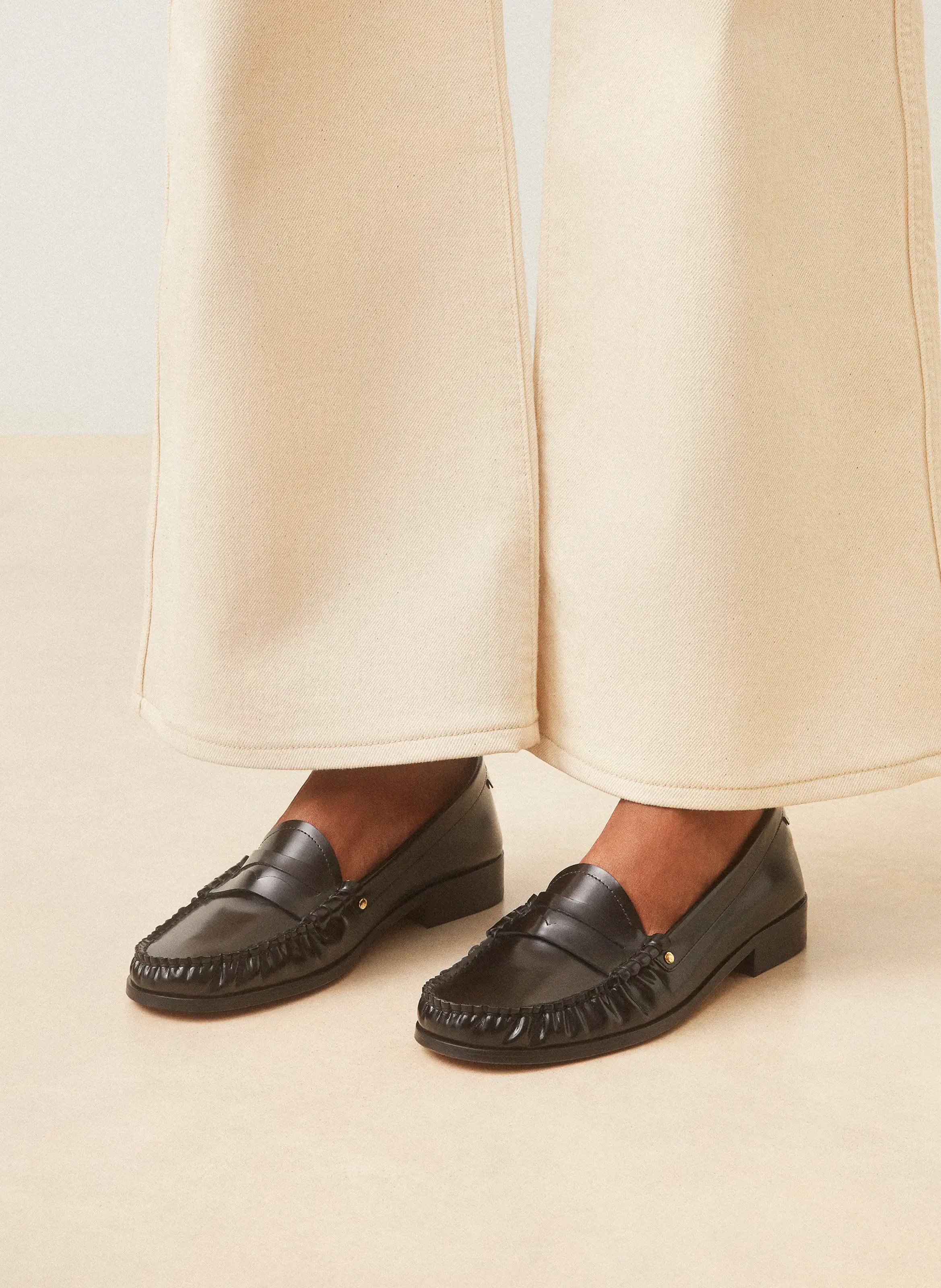 Mocassins en cuir RIVECOUR Noir