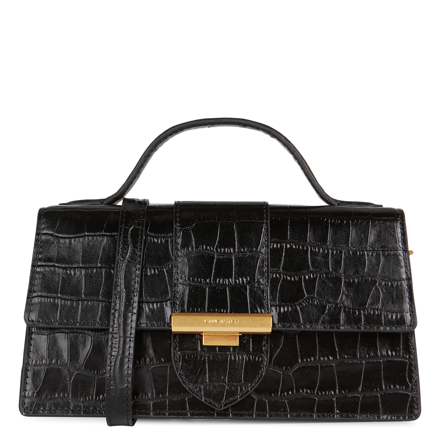 Sac baguette en cuir grainé  NoirLANCASTER PARIS