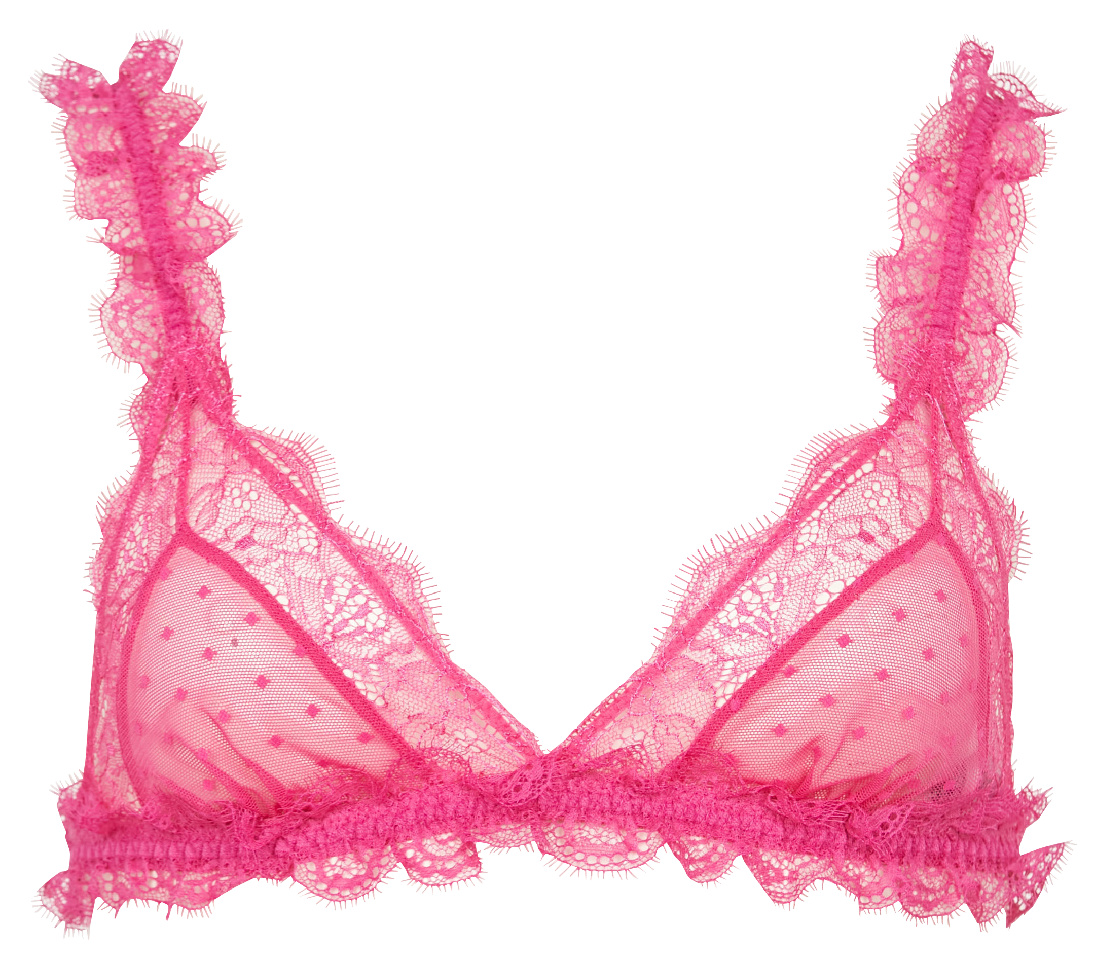 Soutien-gorge triangle en satin recyclé LOVE STORIES Rose