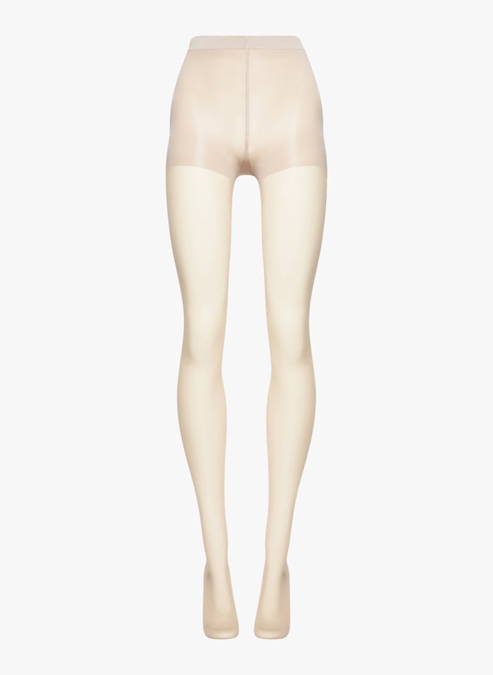 Femme en discount collant beige
