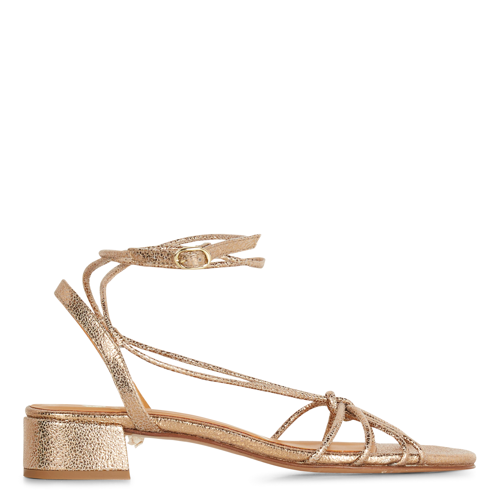 Metallic leren sandalen BOBBIES Goudkleurig