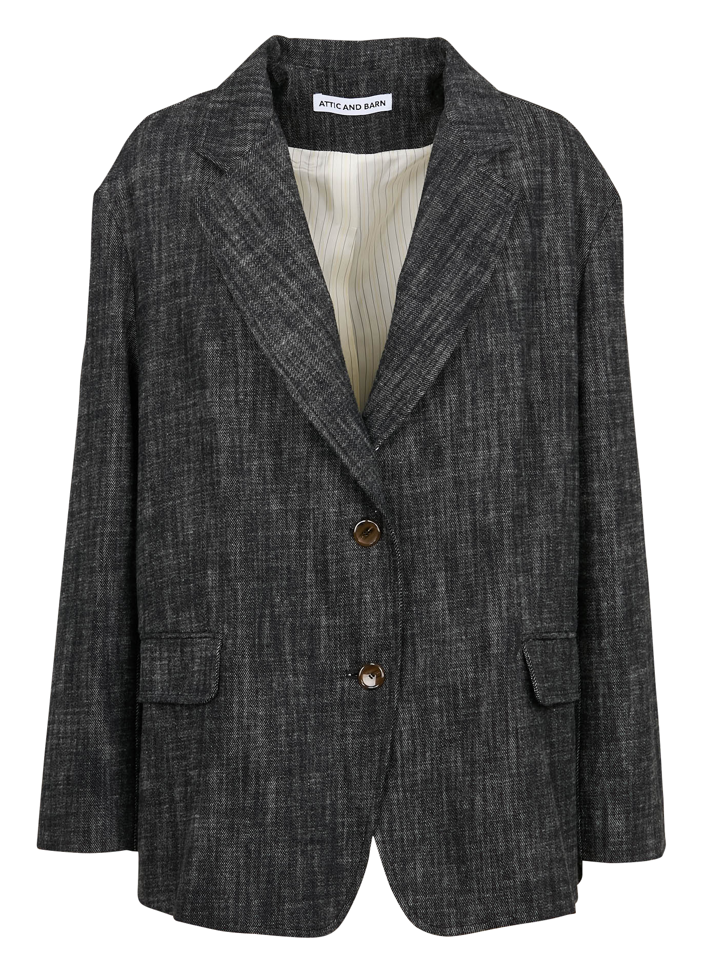 Oversized cotton blazer ATTIC AND BARN Black
