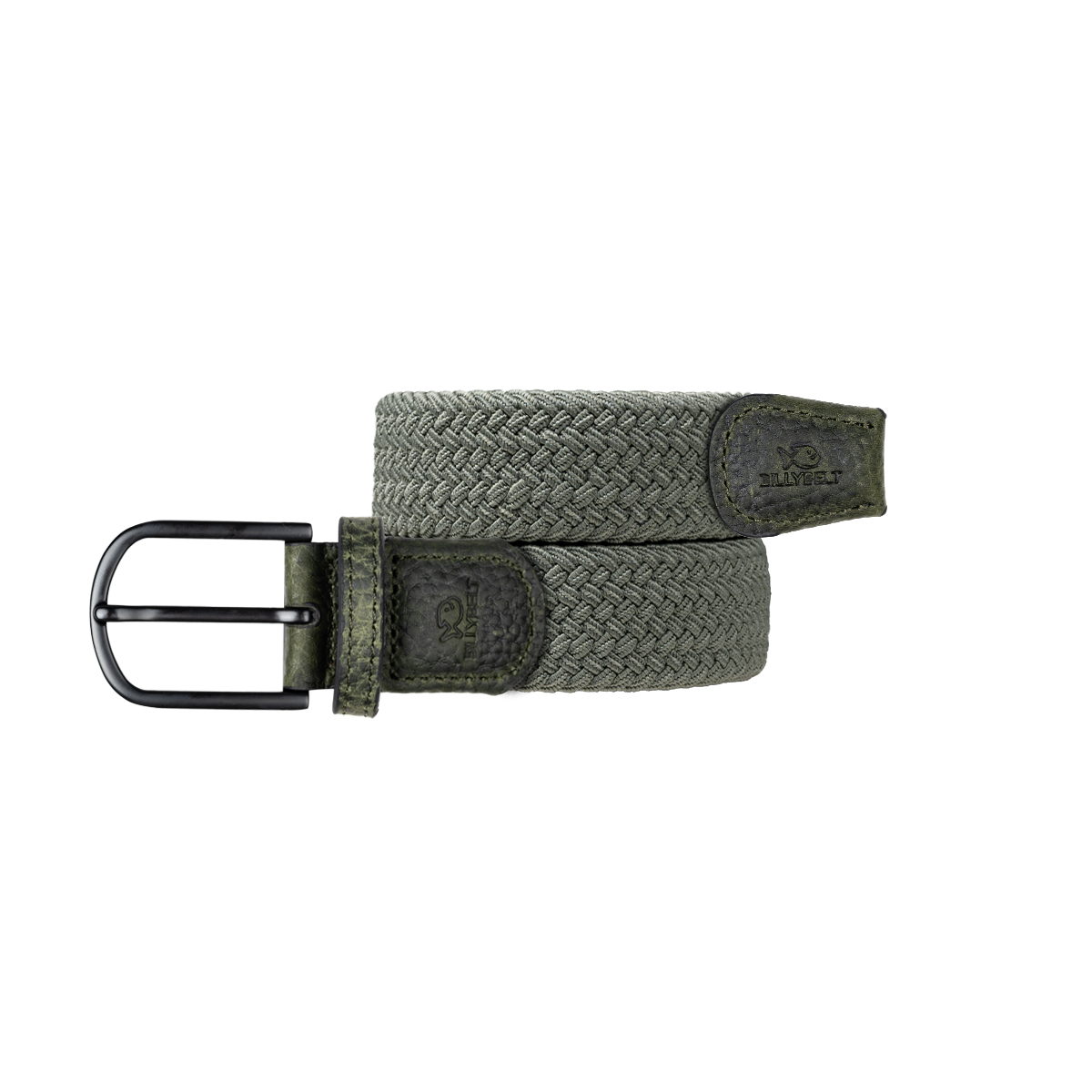 Solid Elastic Braided Belt BILLYBELT Green
