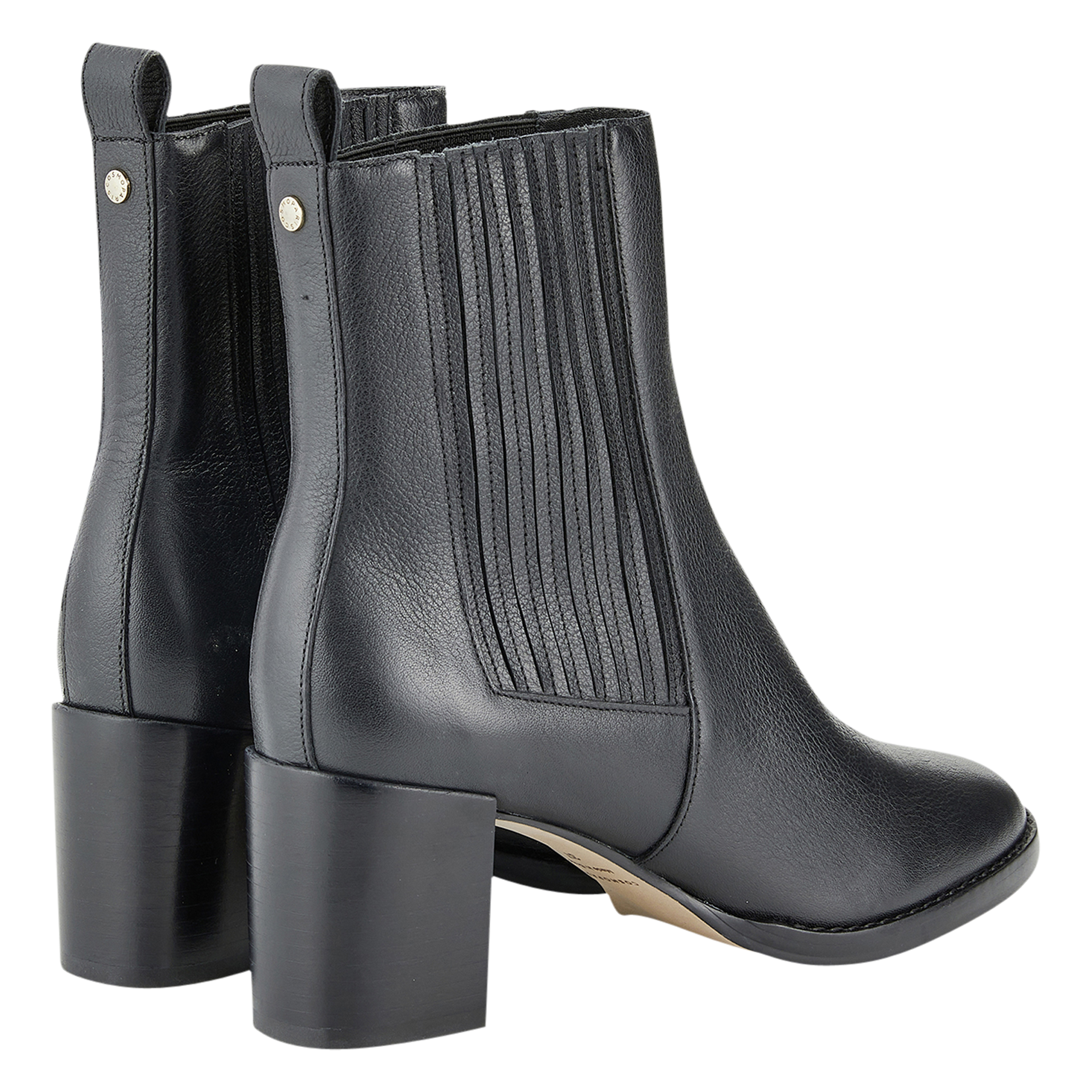 - 100% leather, - Round toes, - Inner zip fastening, - Heel height: 9 cm. COSMOPARIS Black