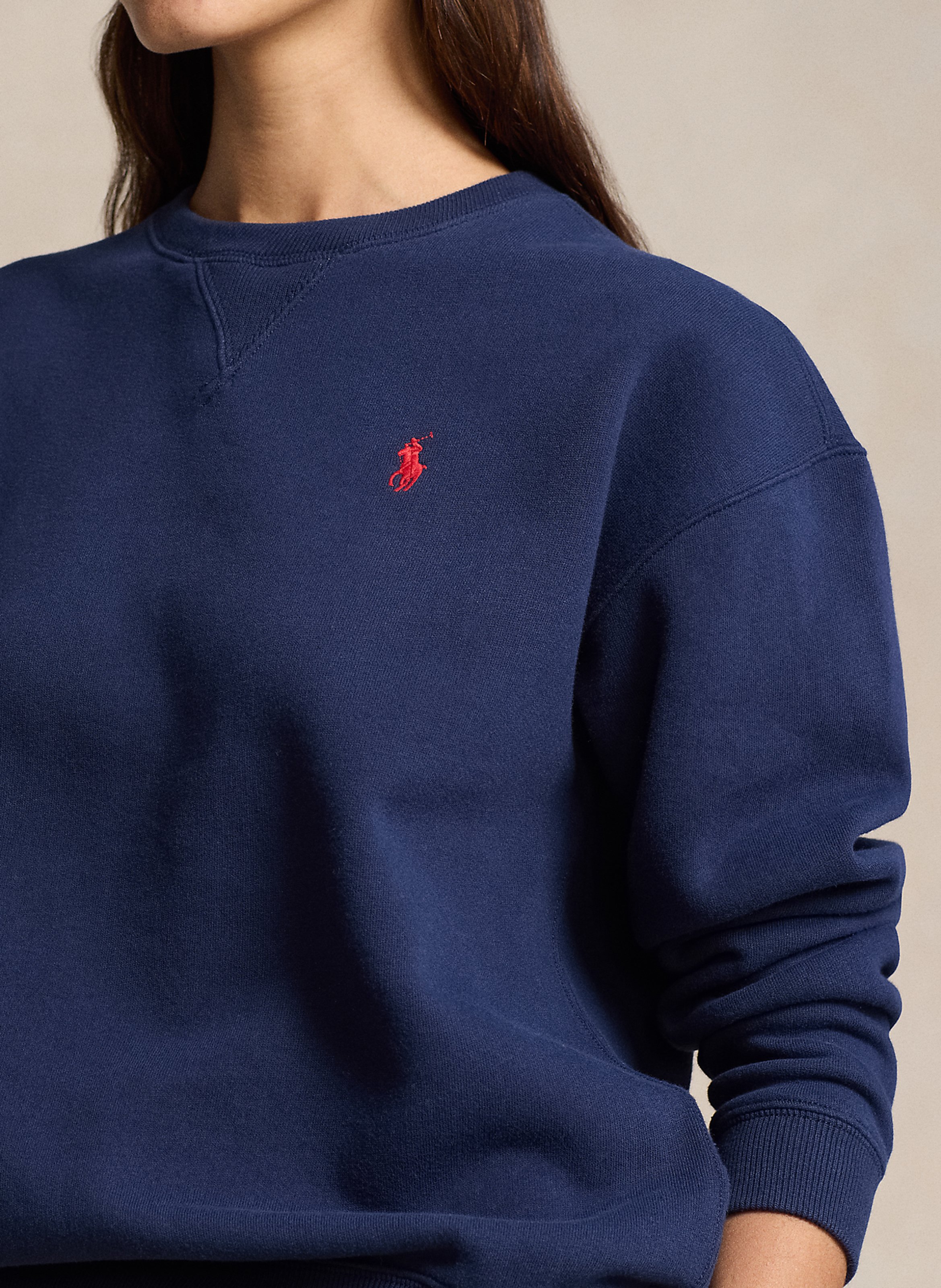 Straight cotton-blend sweatshirt POLO RALPH LAUREN Blue