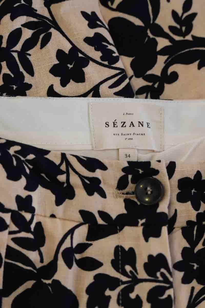 Wide cotton trousers  SEZANE - Seconde main Beige