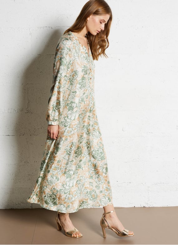 Long silk printed dress Multicolored Momoni - Women | Place des Tendances Long silk printed dress Multicolored Momoni - Women | Place des Tendances