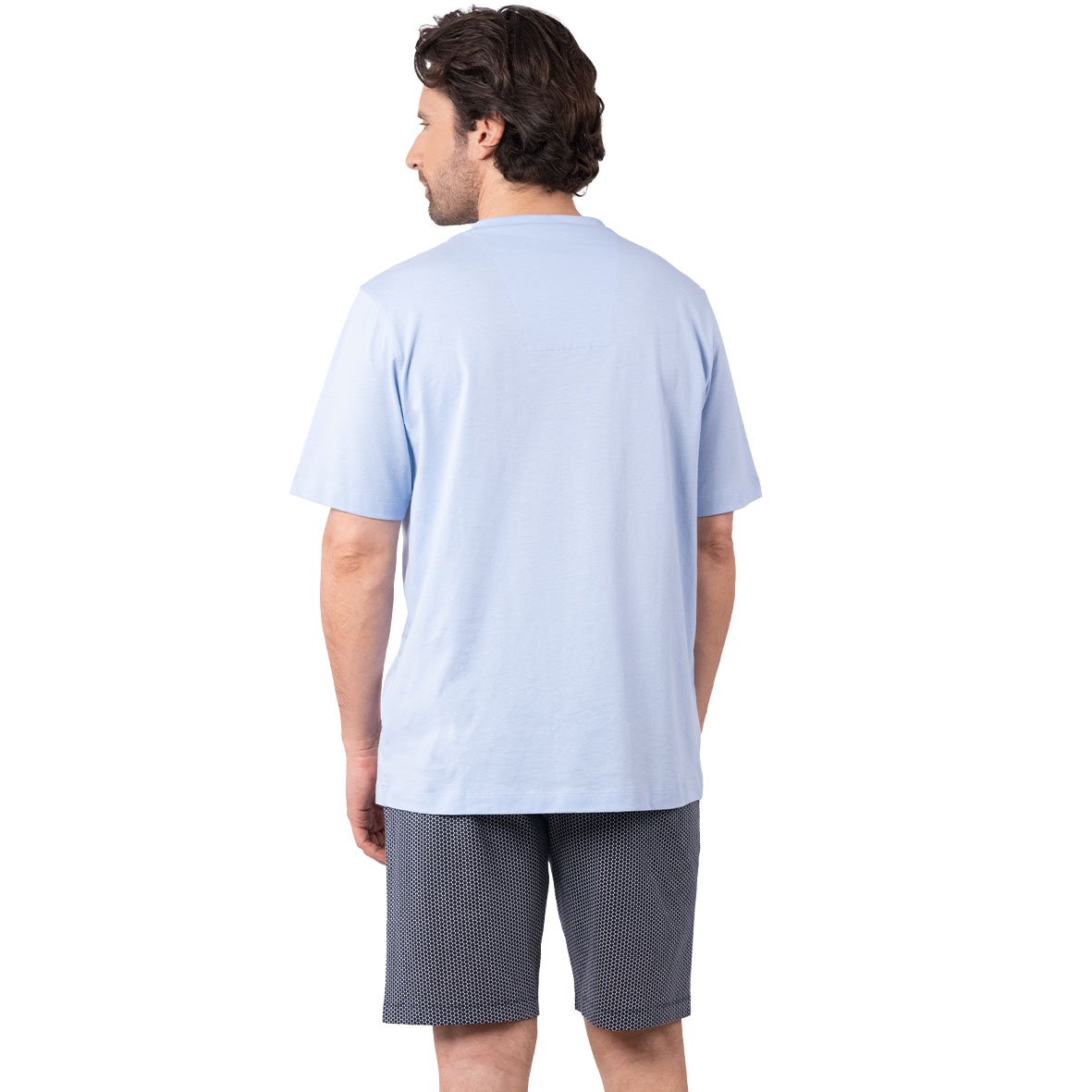 Business short V-neck pyjamas EMINENCE Blue
