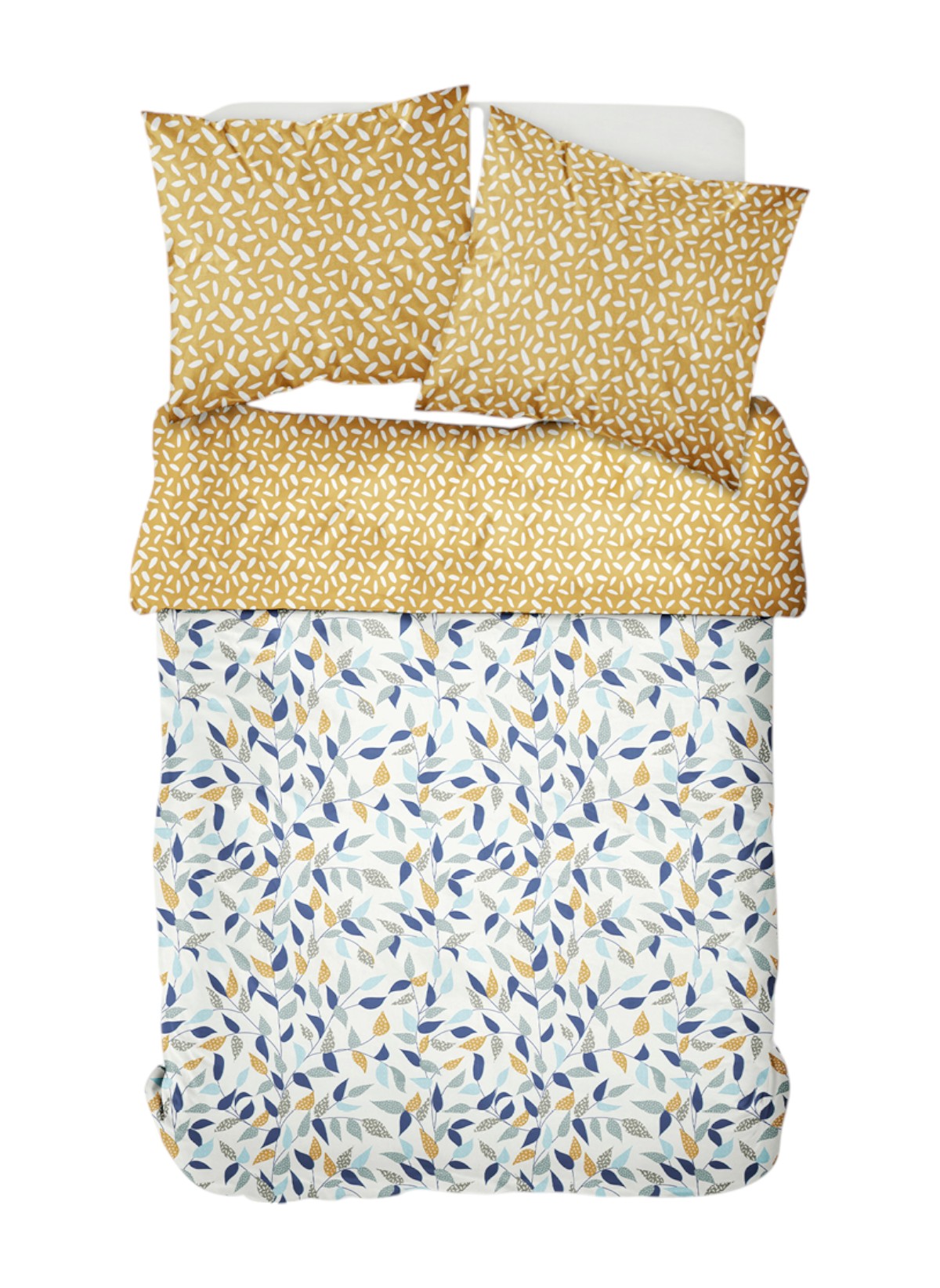 Printed cotton bed set TODAY LINGE DE MAISON Yellow