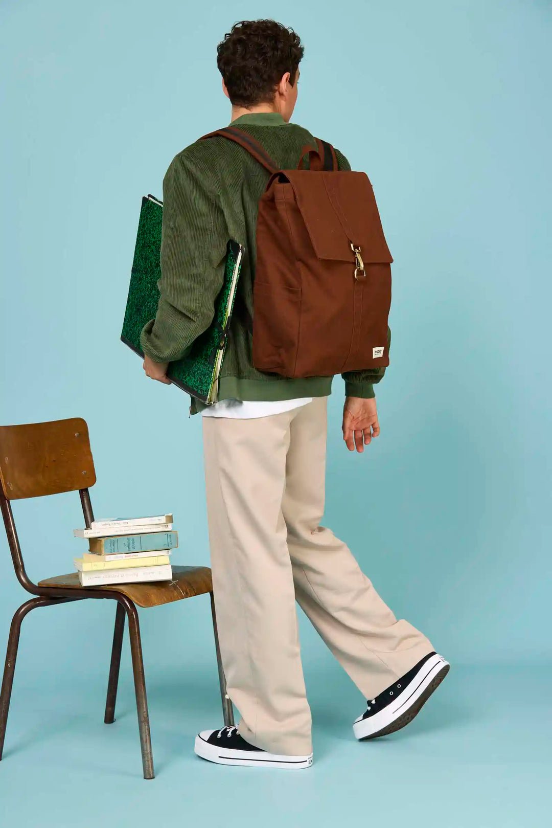 Cotton backpack HINDBAG Brown