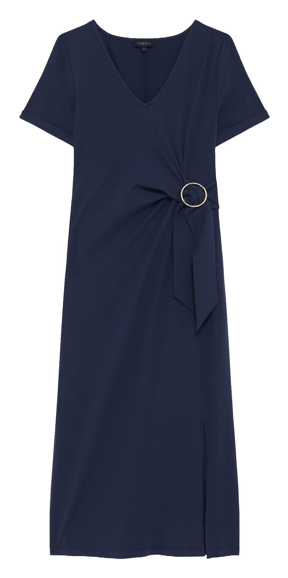 Robe droite ceinturée unie  CAROLL Bleu