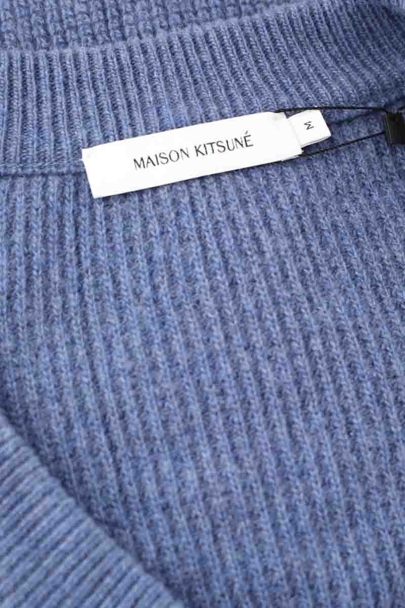Dual material cardigan MAISON KITSUNÉ - Seconde main Blue
