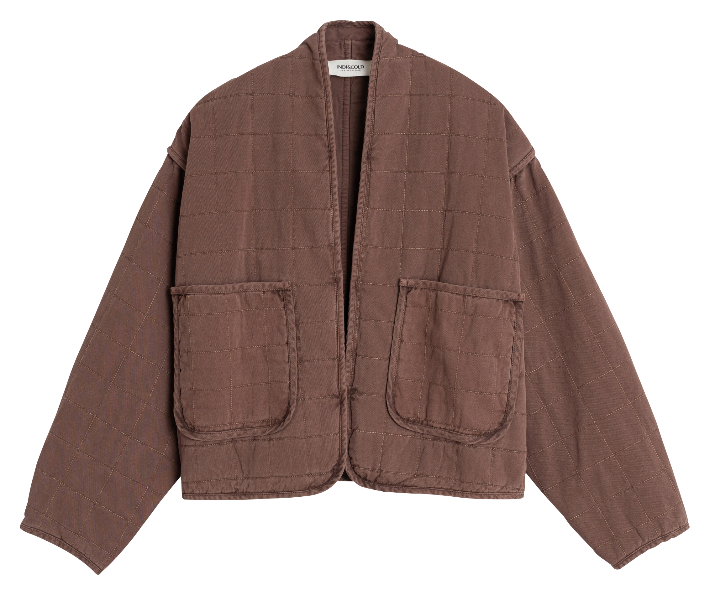 Veste oversize en coton INDI & COLD Marron