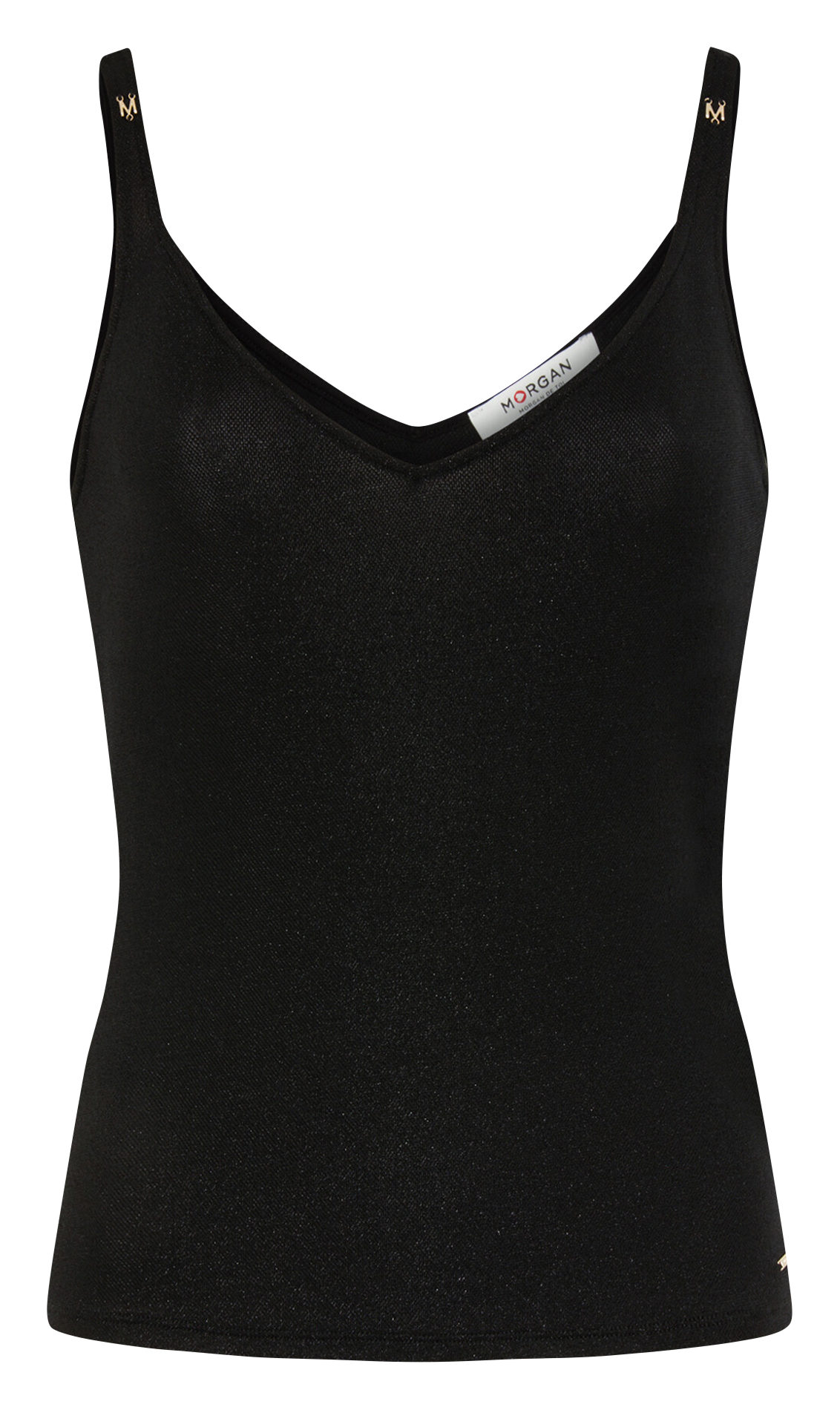 Top met V-hals MORGAN Zwart