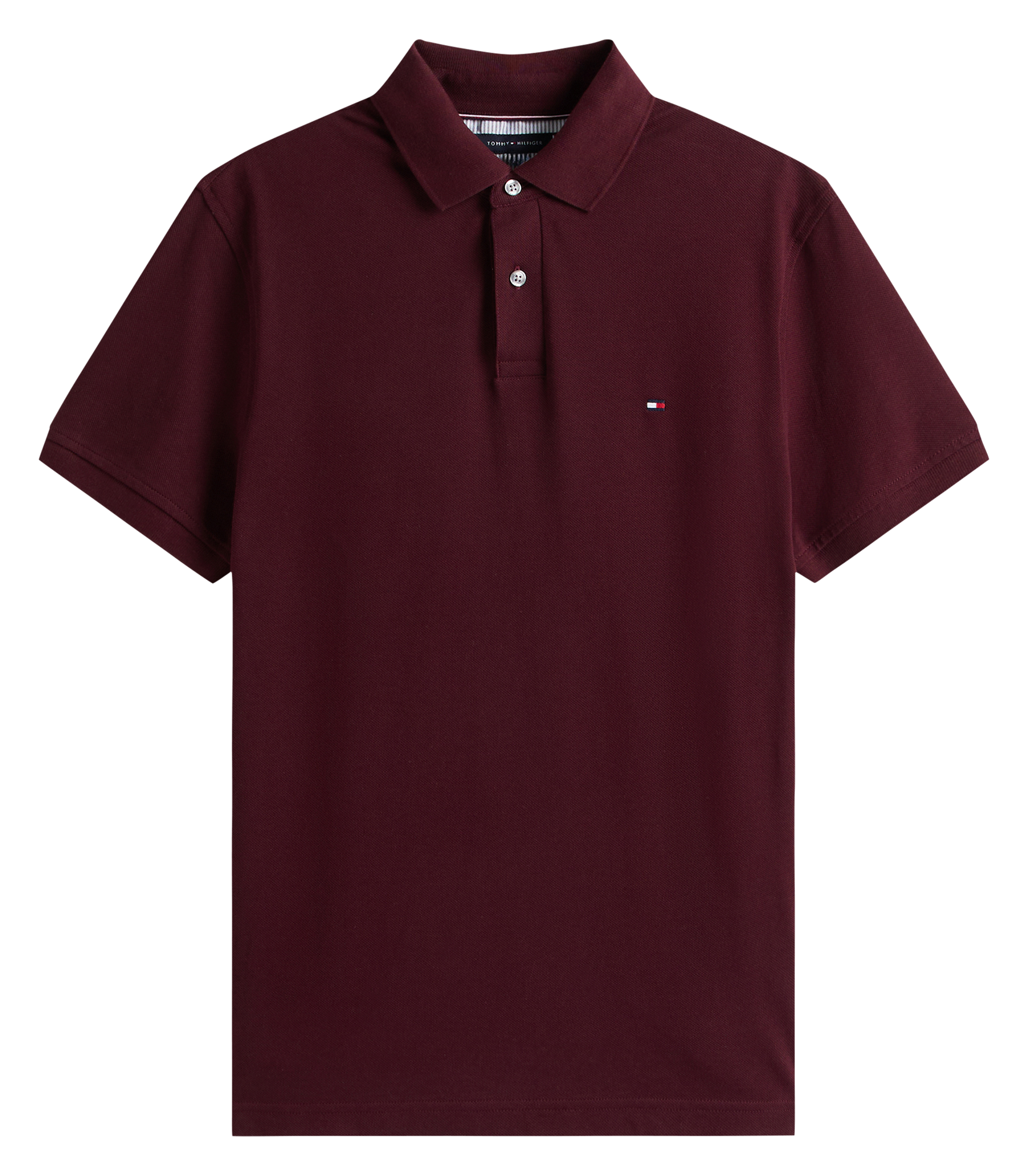 Poloshirt aus Bio-Baumwoll-Mix, Regular Fit  Deep burgundy