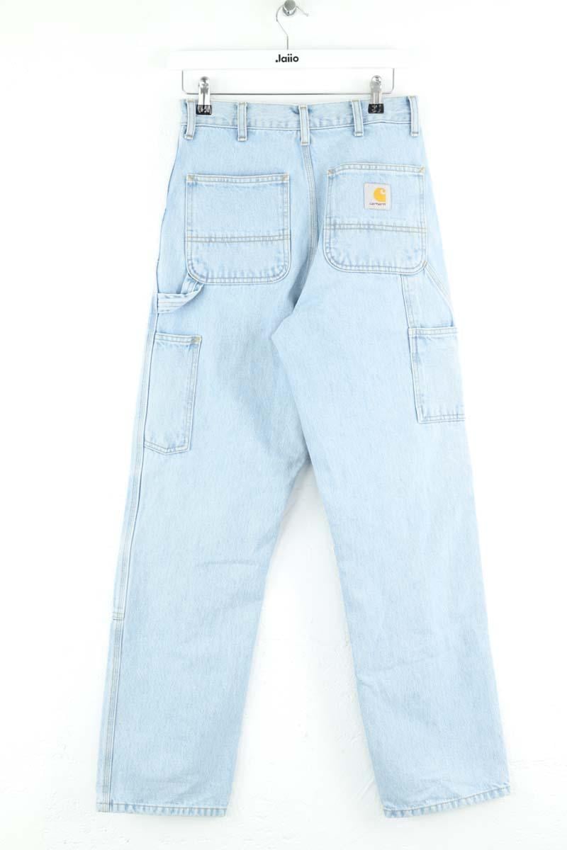 Cotton straight jeans CARHARTT - SECONDE MAIN Blue