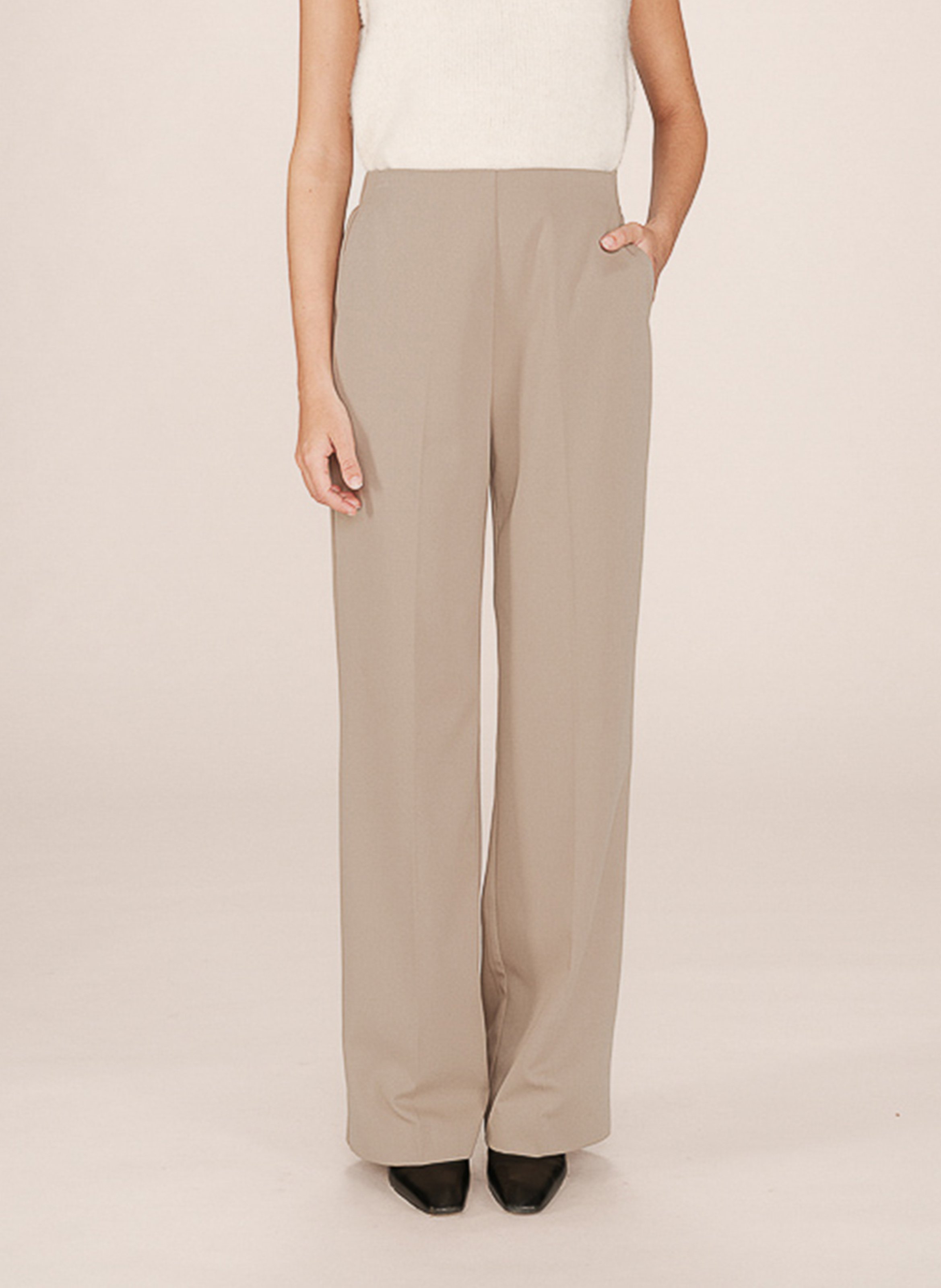 Rechte, geklede broek GRACE ET MILA Beige