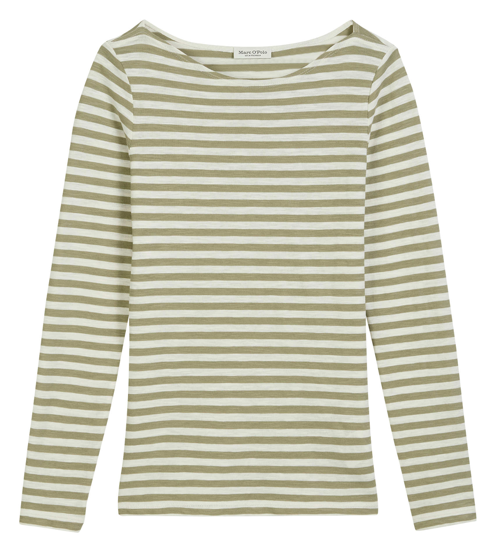 Camiseta de algodón con cuello barco MARC O'POLO Multicolor