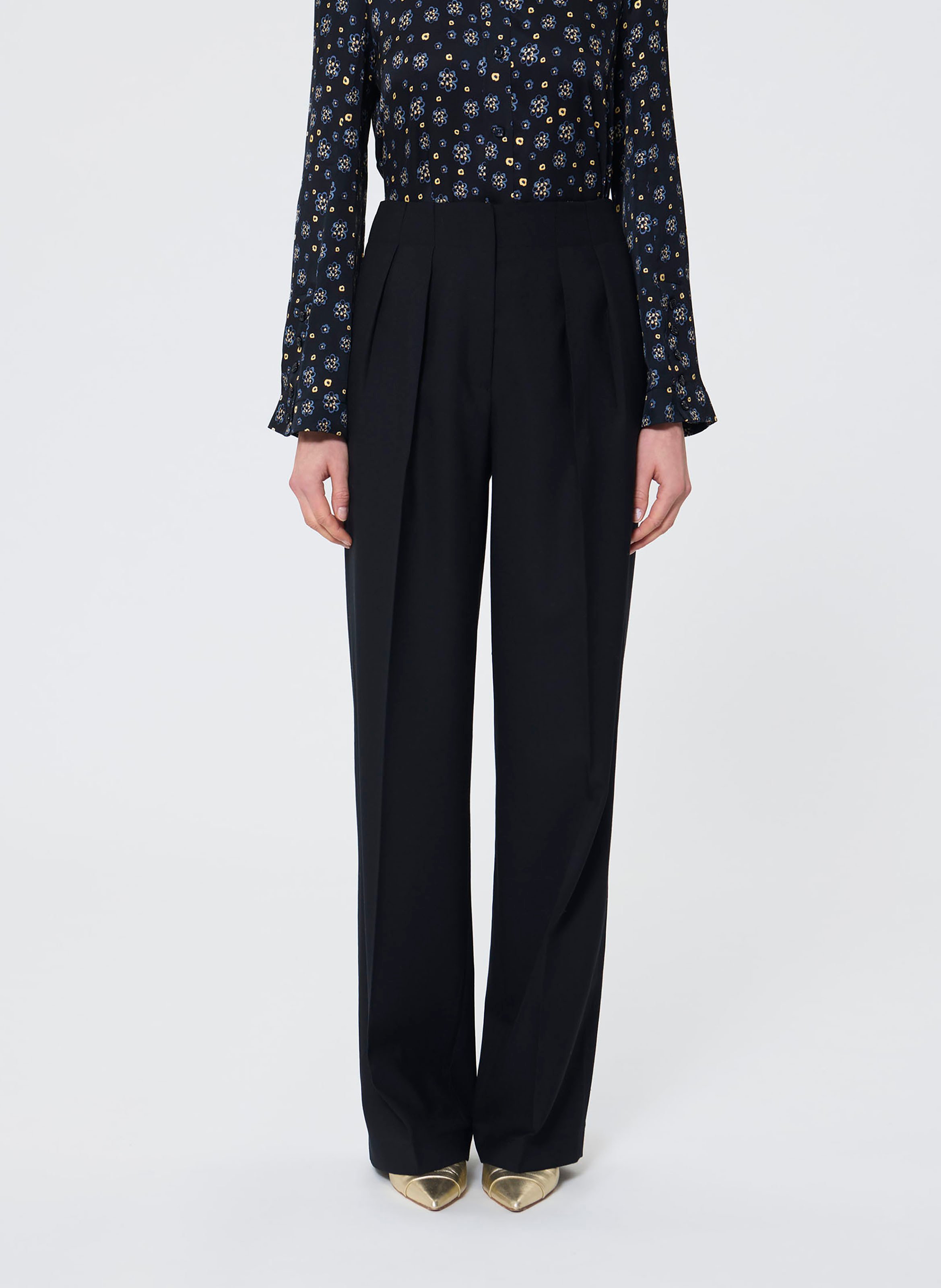 Wide woollen trousers TARA JARMON Blue
