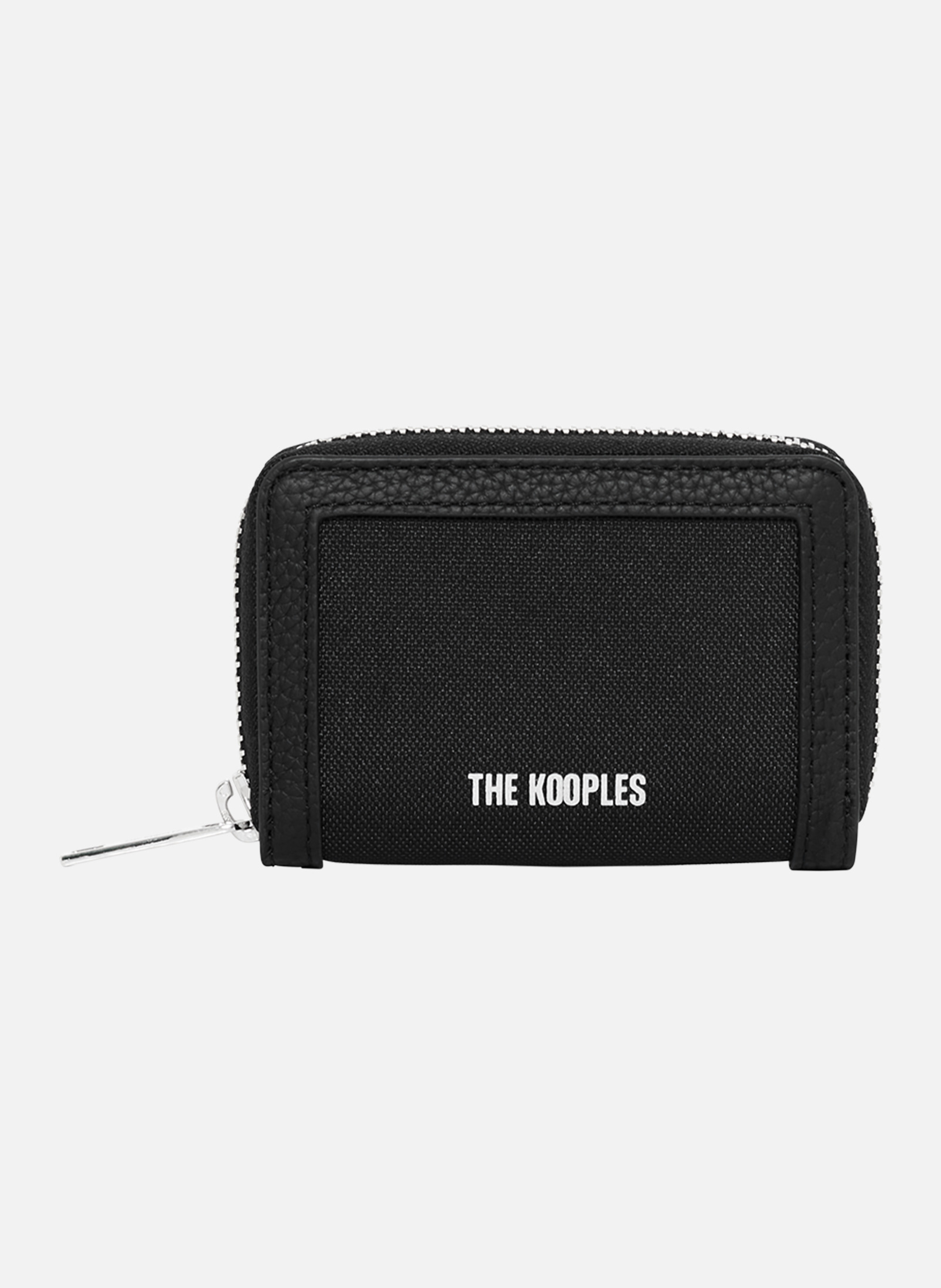 Canvas and grained leather coin purse THE KOOPLES Black