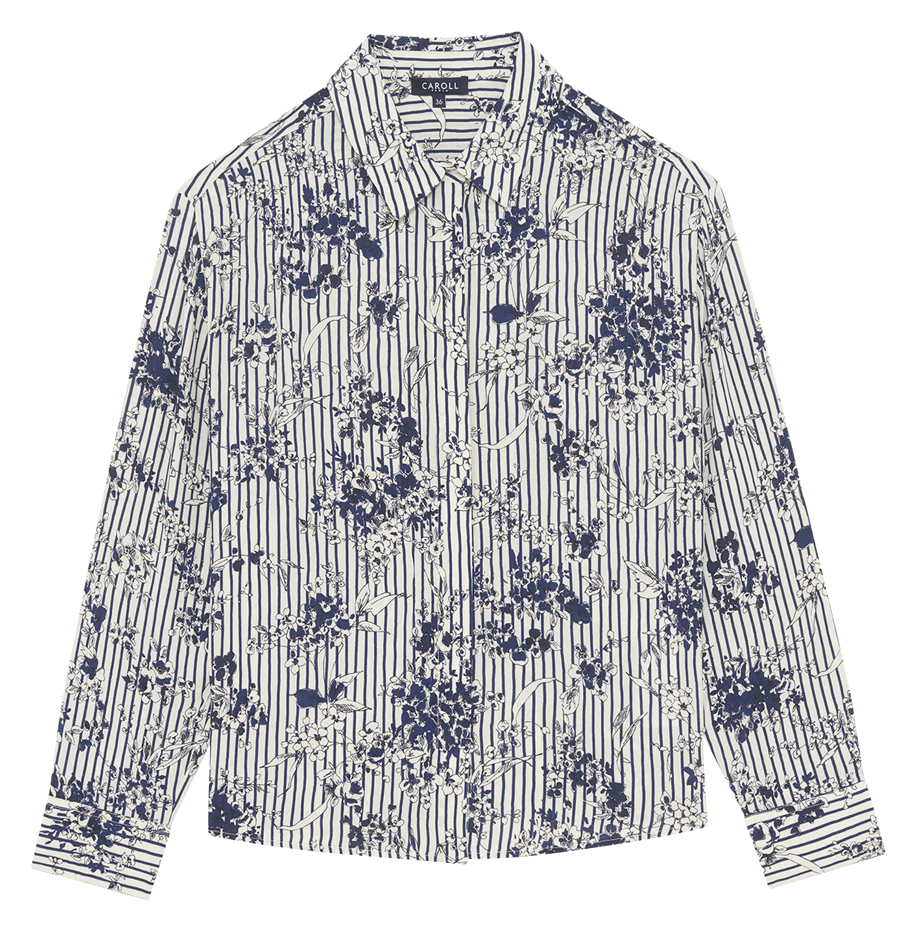 Chemise col classique imprimée  CAROLL Beige