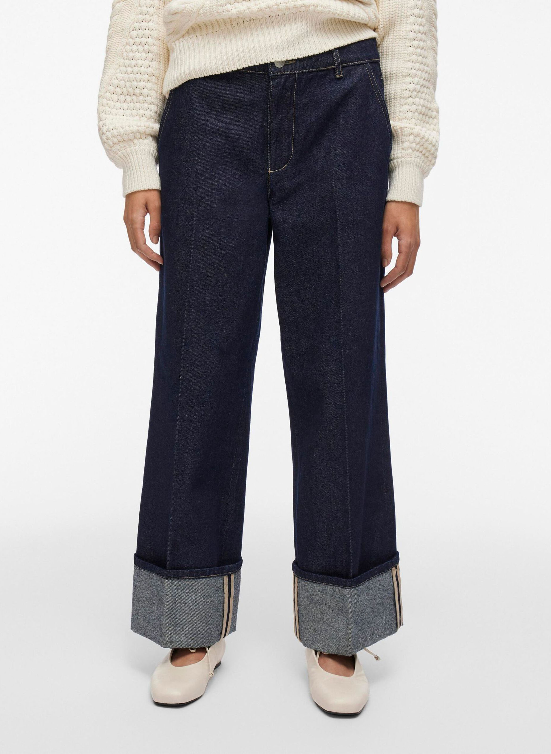 Jean large en coton ROUGE EDIT Bleu