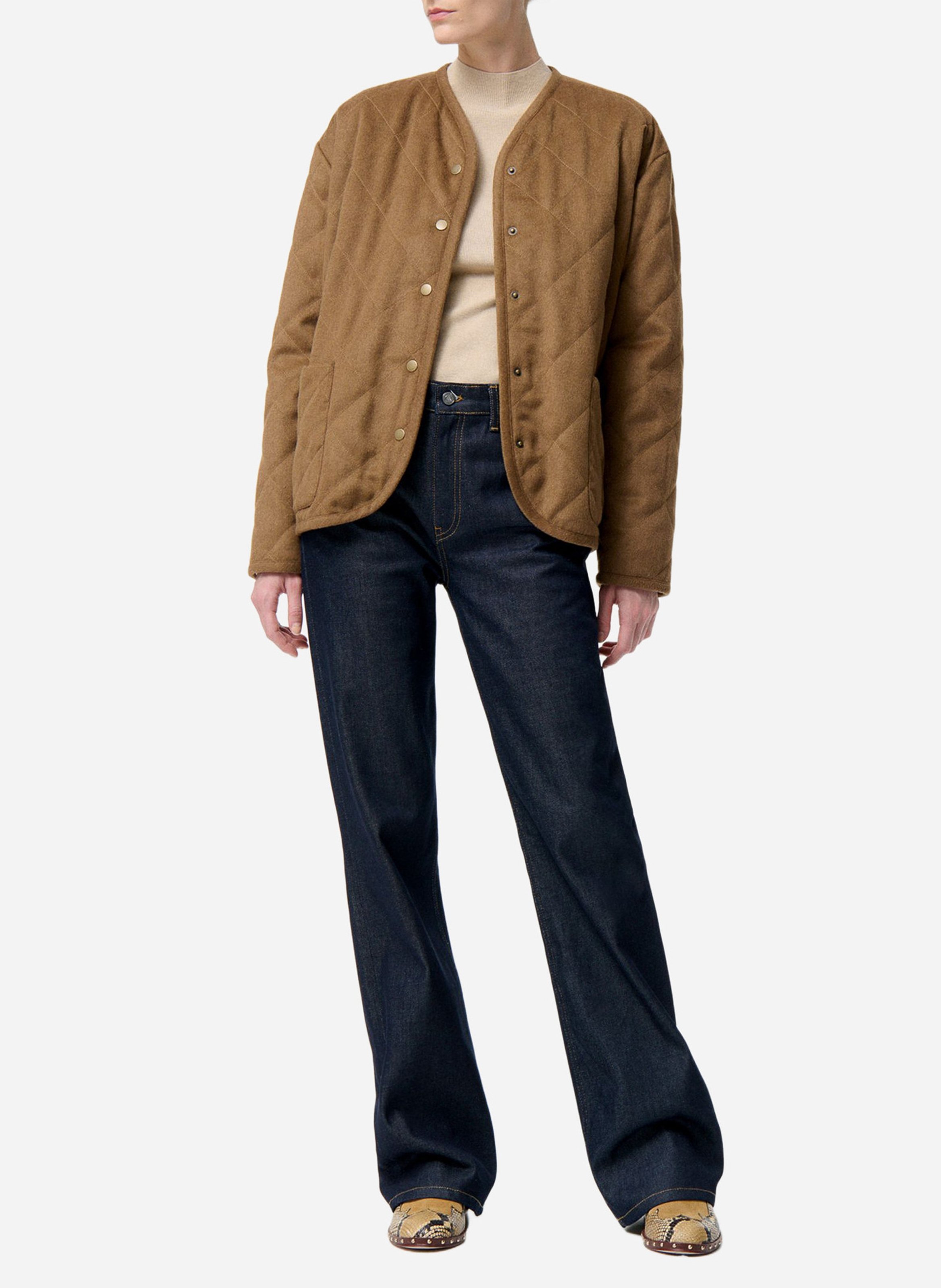 Oversized quilted jacket VANESSA BRUNO Brown