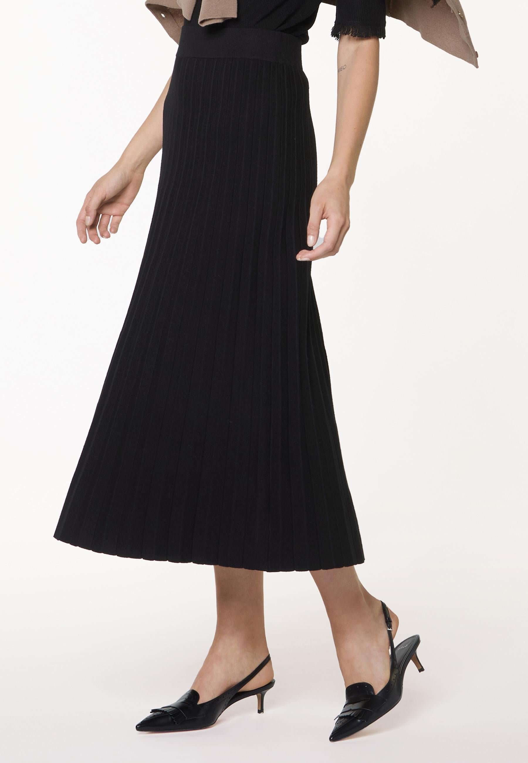 Knitted pleated skirt RODIER Black