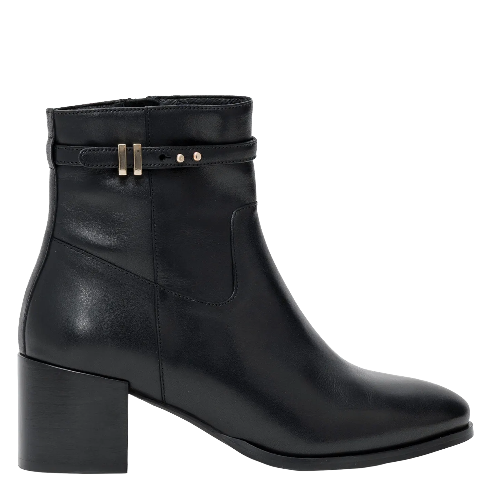 Bottines à talons en cuir BOCAGE Noir