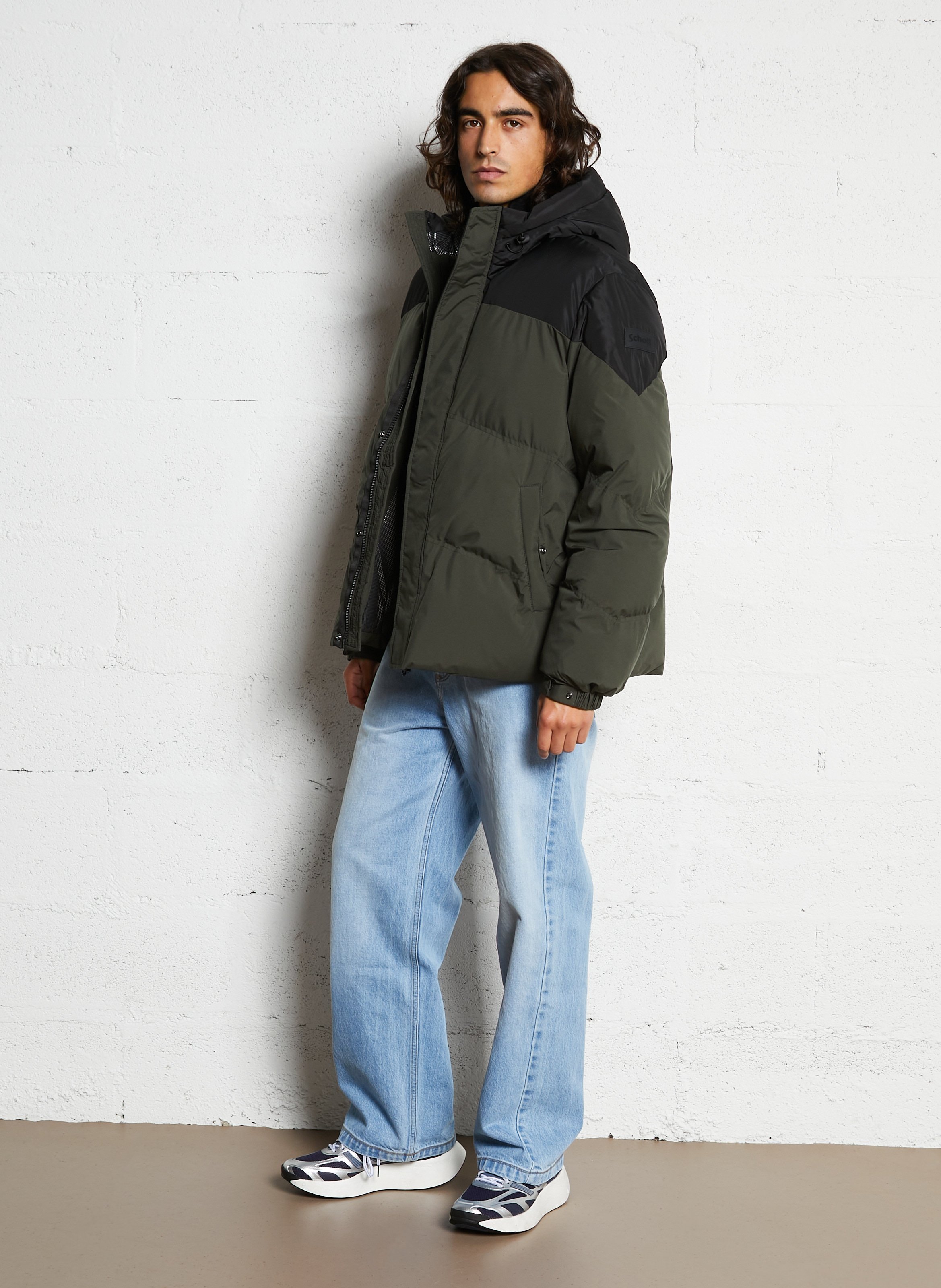 Doudoune matelassée avec capuche SCHOTT Noir