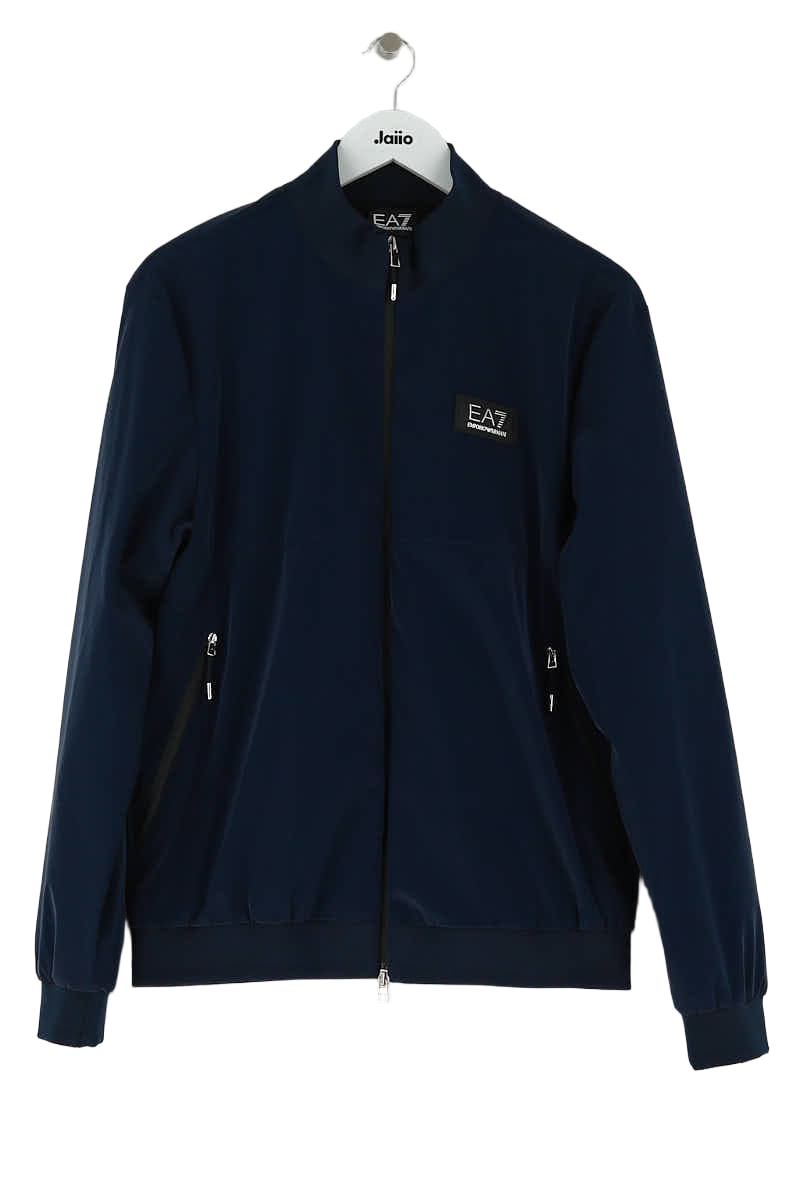 Lightweight quilted padded jacket with high neck ARMANI - SECONDE MAIN Blue