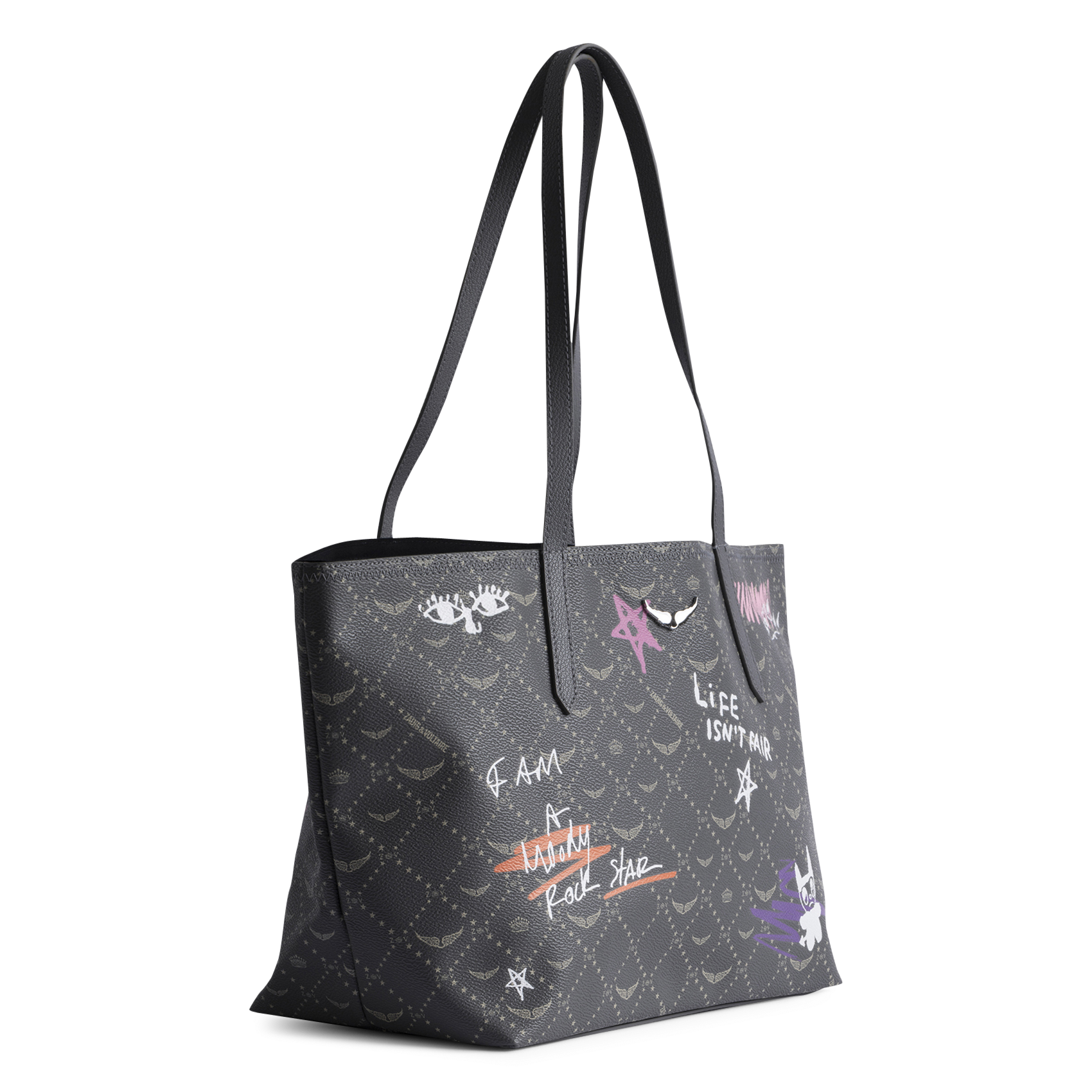 Printed tote bag ZADIG&VOLTAIRE Grey