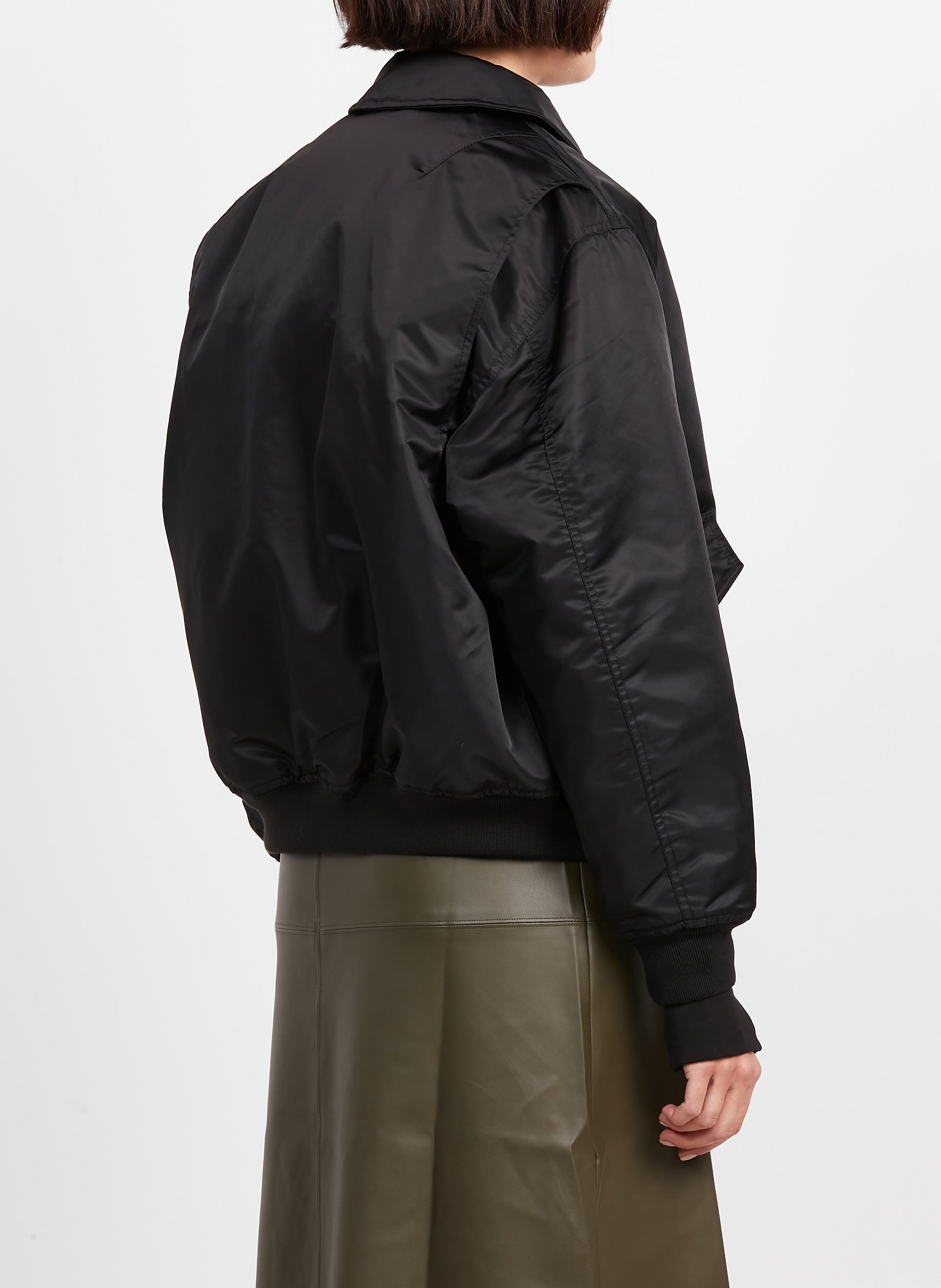Oversized zip-up jacket SCHOTT Black