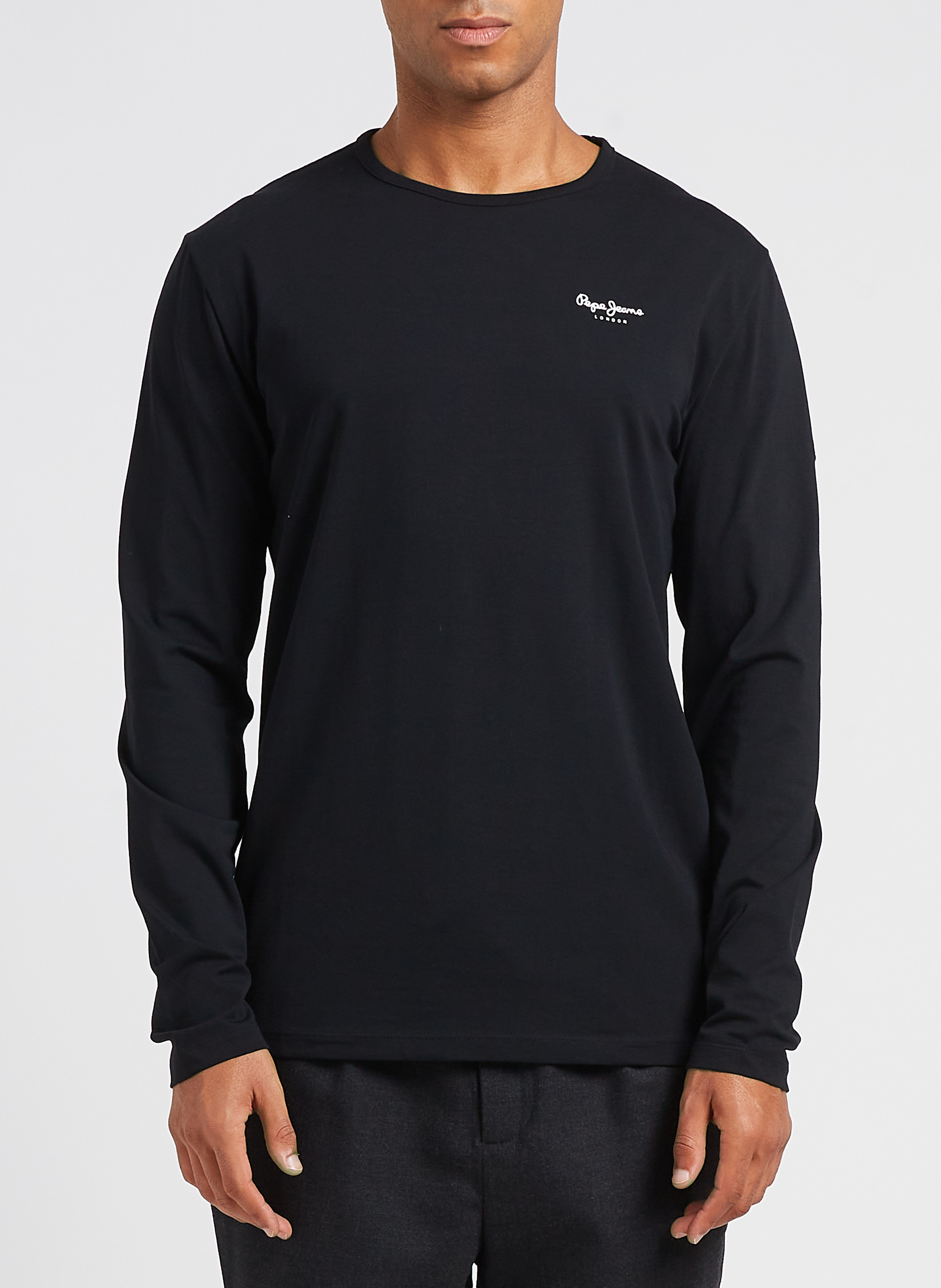 Tee-shirt col rond sérigraphié en coton stretch  PEPE JEANS