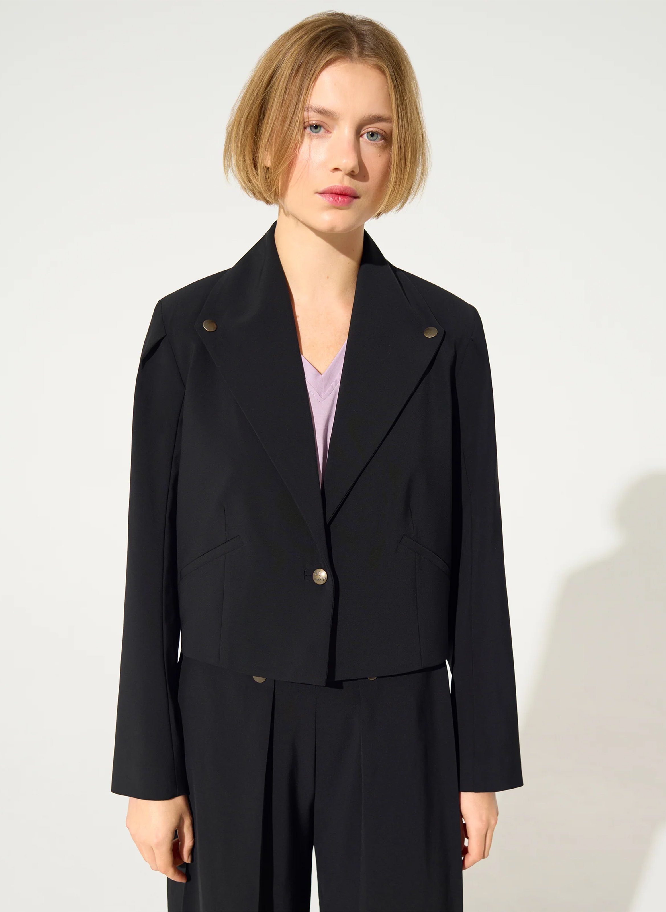 Veste droite col tailleur COTELAC Noir