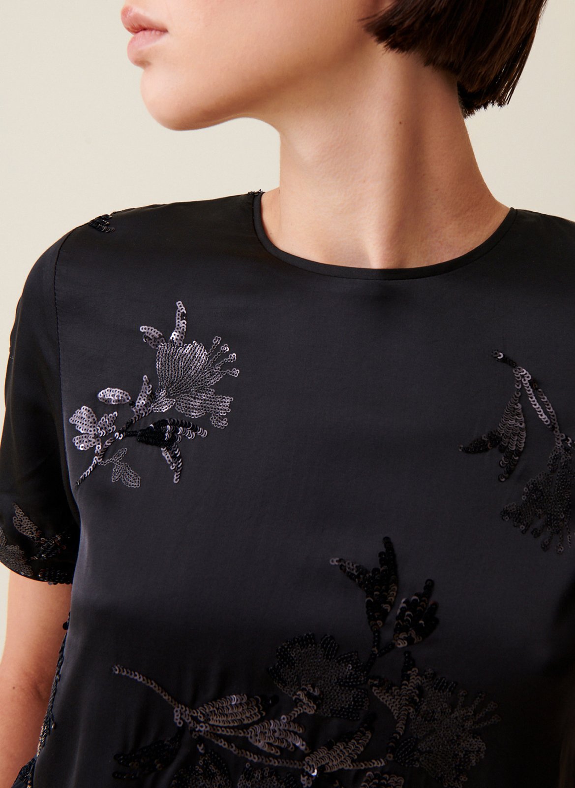 Top droit col rond CLAUDIE PIERLOT Noir