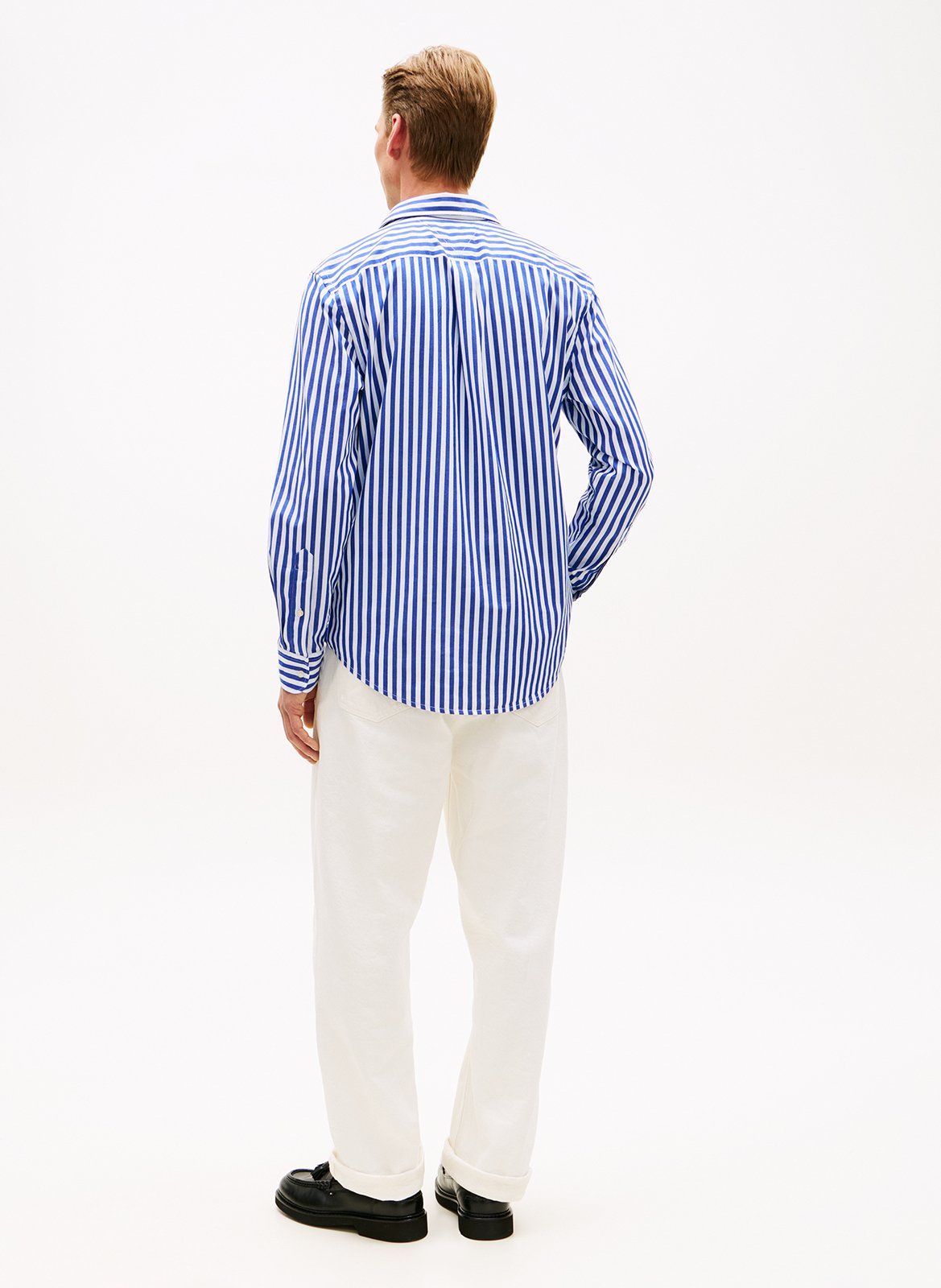 Gestreifte Bluse mit klassischem Kragen TOMMY HILFIGER Blau