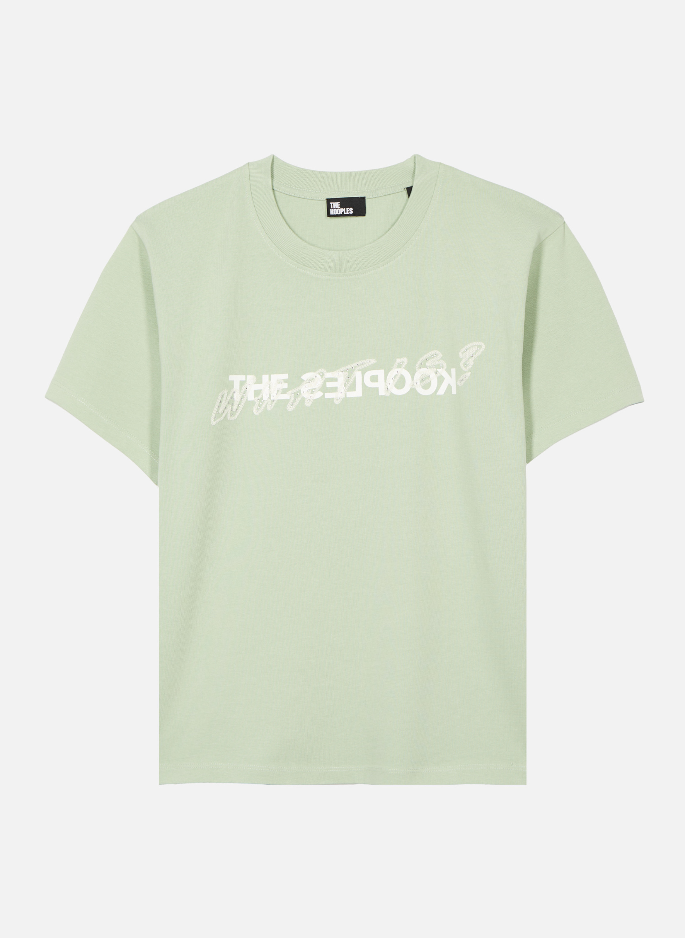 T-shirt with rhinestones Green