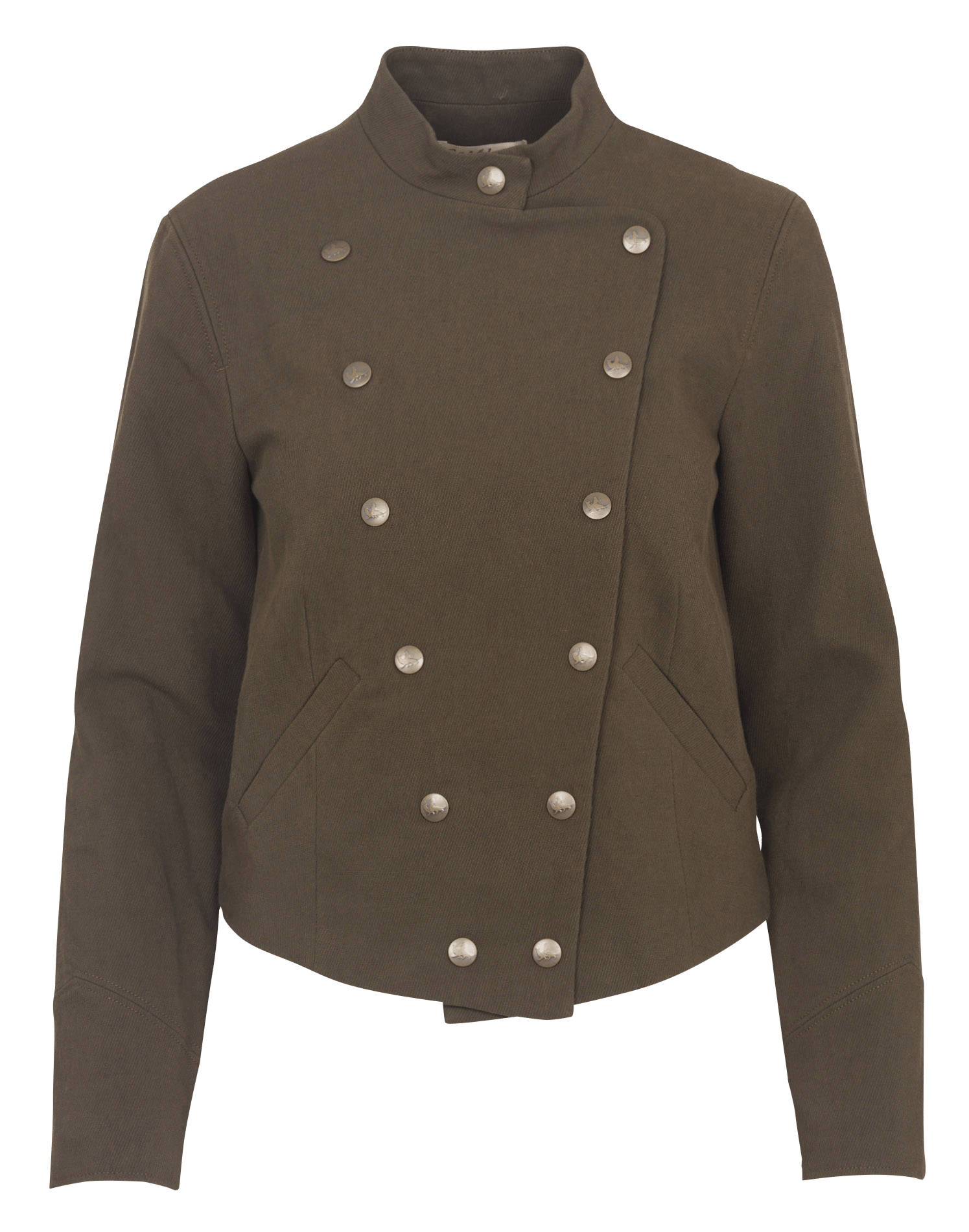 Veste boutonnée à col rond COTELAC Vert