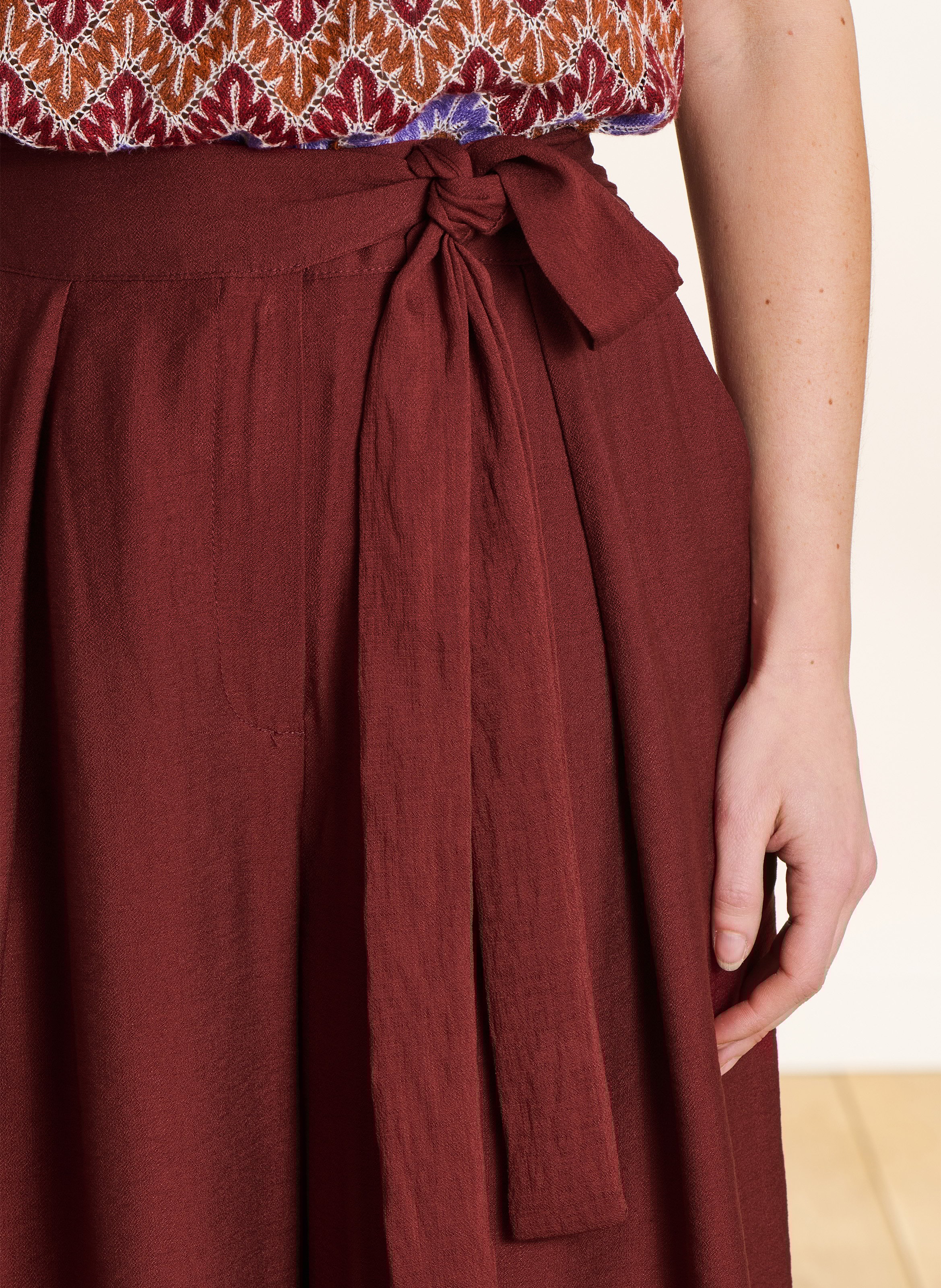 Soepelvallende, wijde broek met hoge taille LA FEE MARABOUTEE Bruin