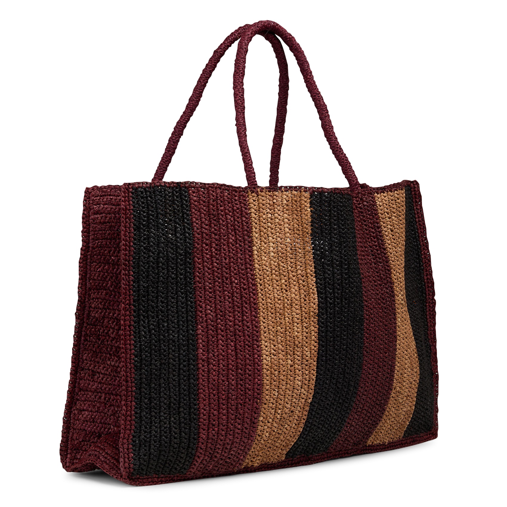 Shopping bag in rafia CAMALYA Marrone