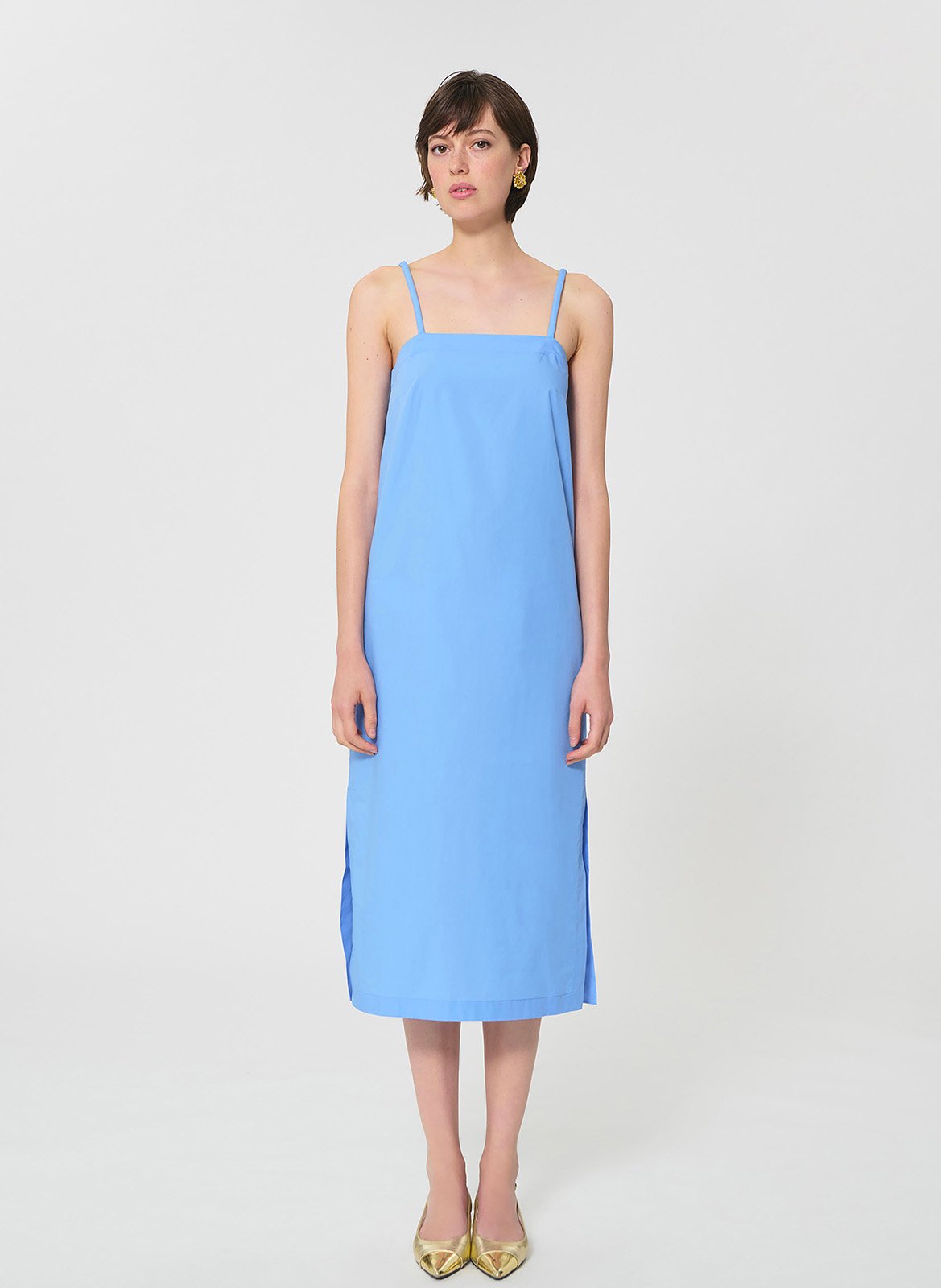 Robe midi droite en coton TARA JARMON