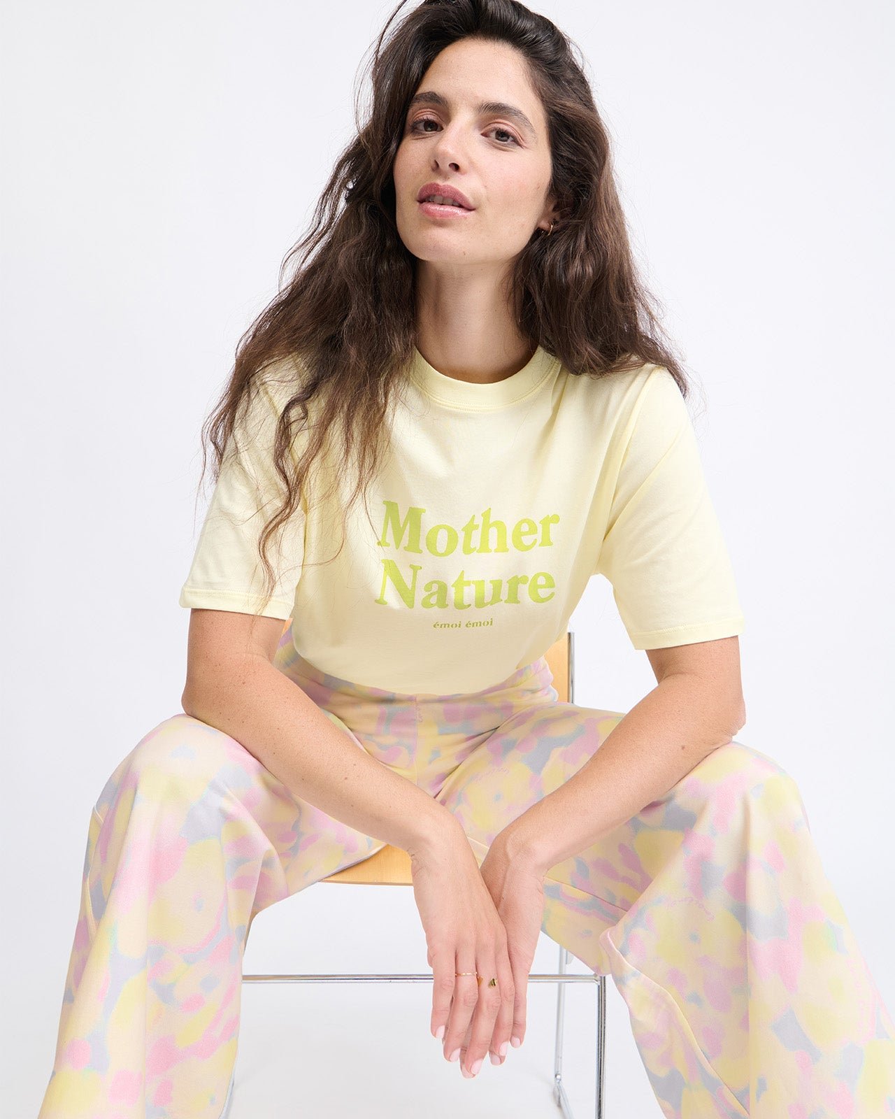 Pantalon en coton bio imprimé coloré EMOI EMOI Multicolore