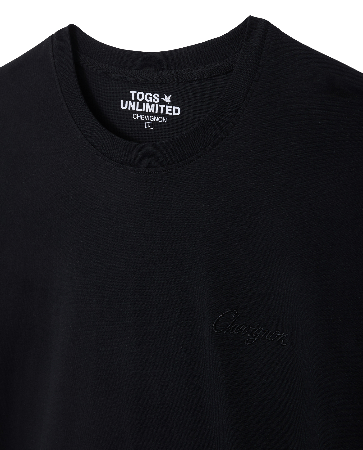 Tee-shirt droit à broderie marque CHEVIGNON Noir