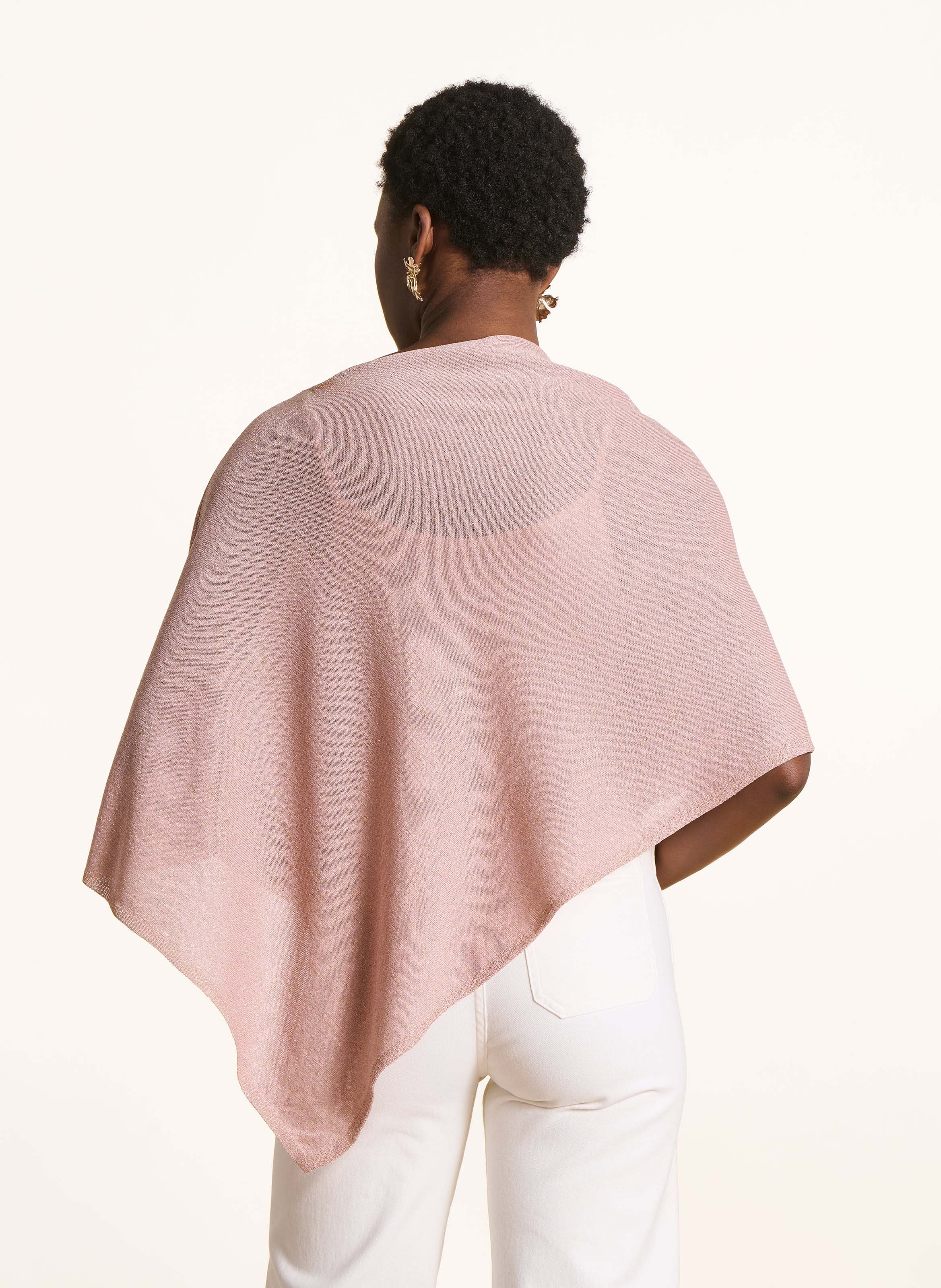 Iridescent Poncho LA FEE MARABOUTEE Rosa