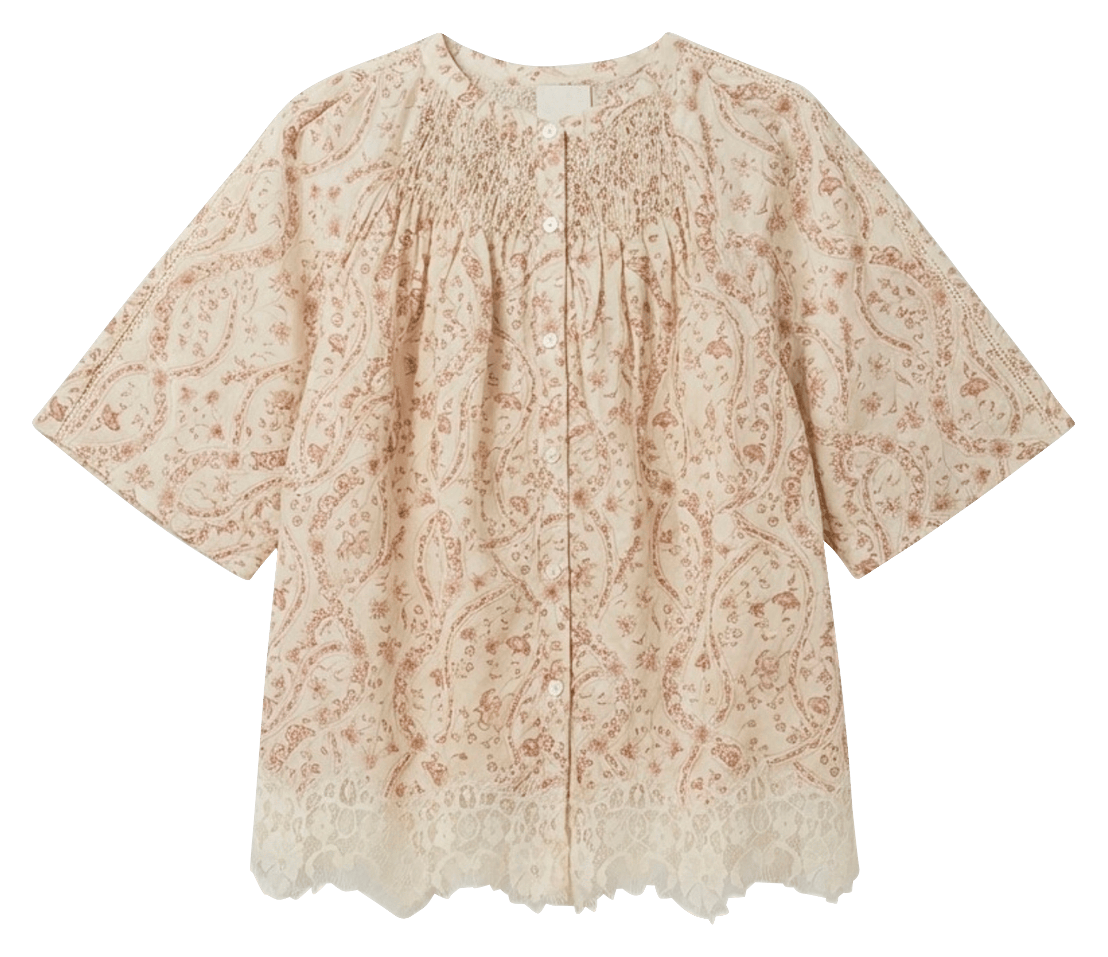 Oversized shirt in cotton and silk INDI & COLD Pink