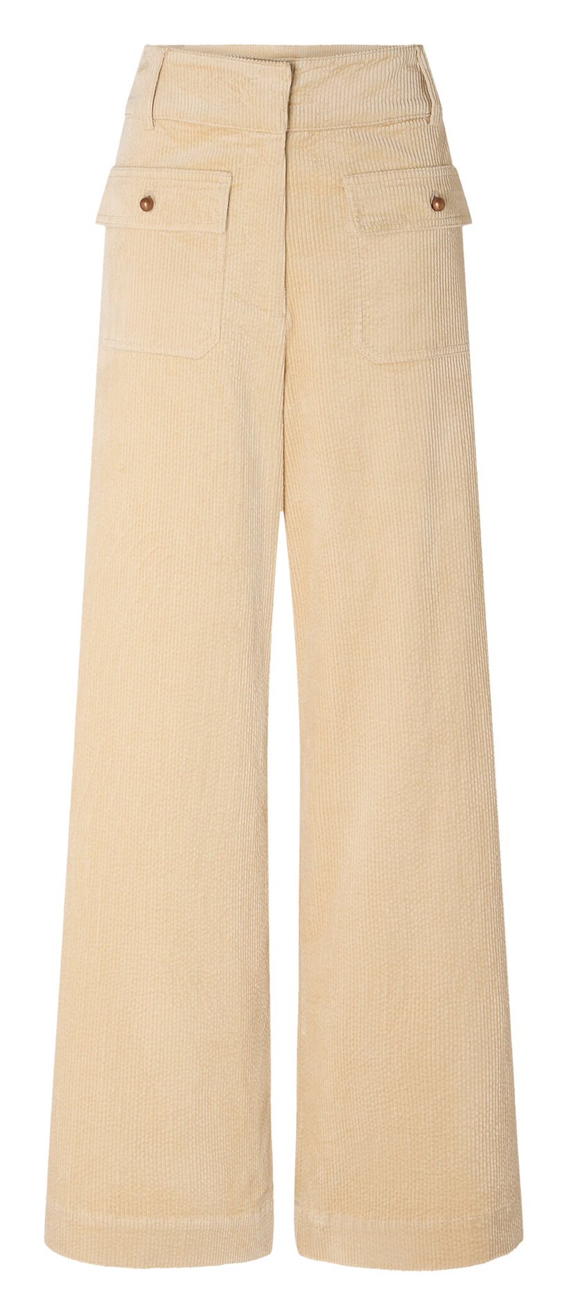 Pantalon évasé en velours côtelé SESSUN Beige
